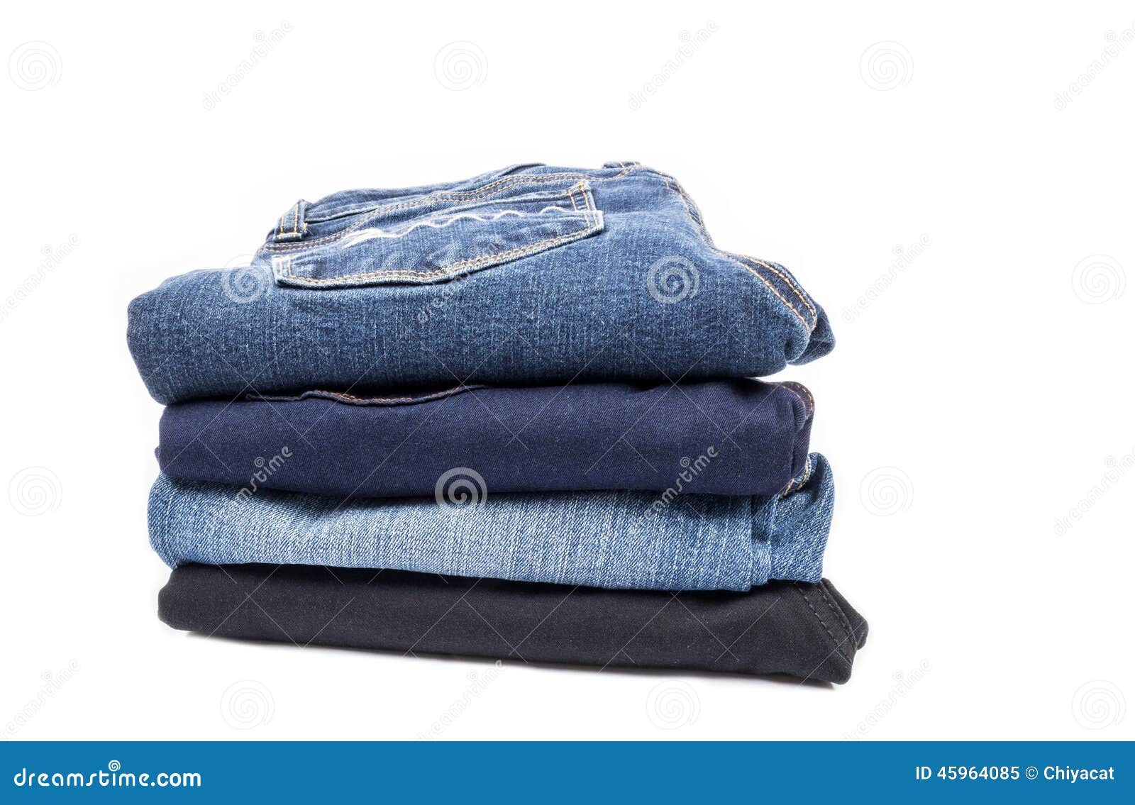 Stack of Jeans #2 stock image. Image of casual, fashion - 45964085