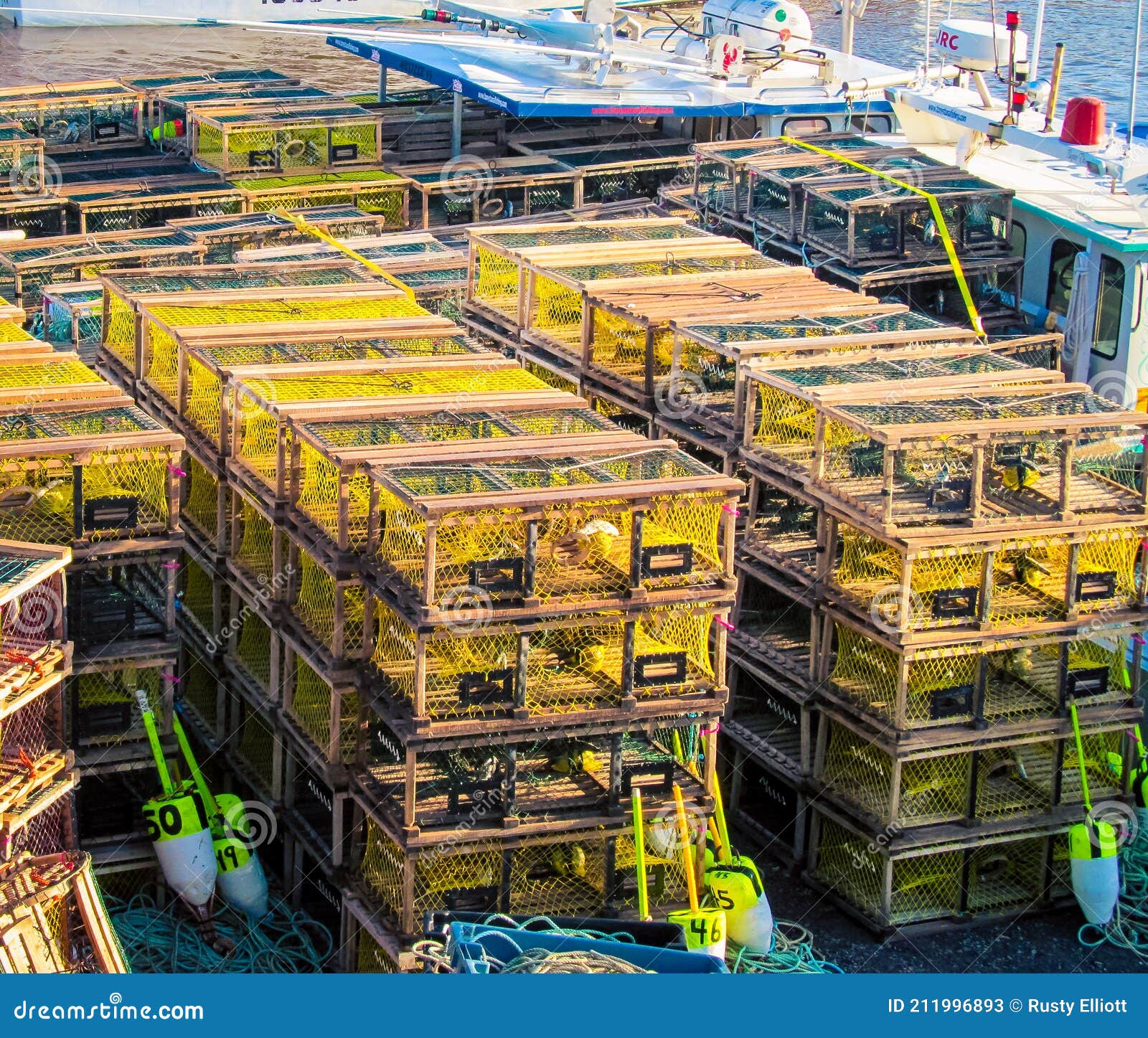Pile of Losters Trap on Setting Day Stock Image Image of trap, pile