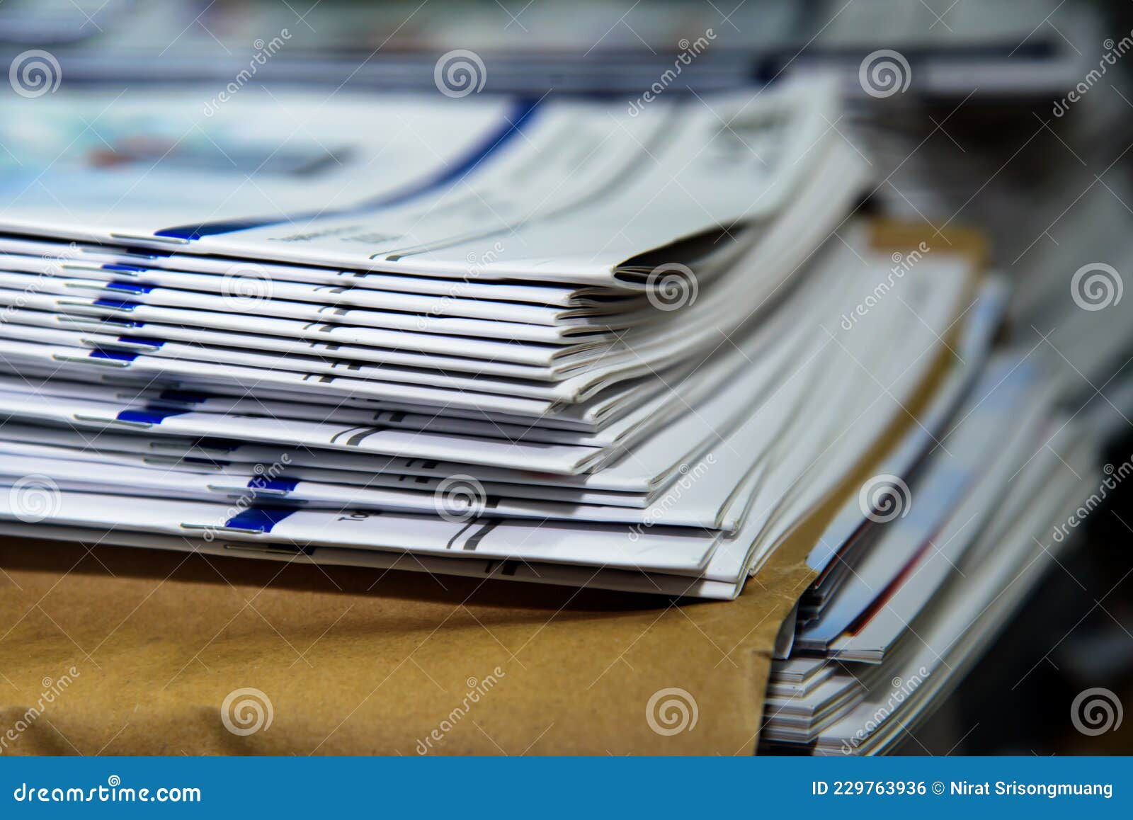 stack of magazines in a bookstore
