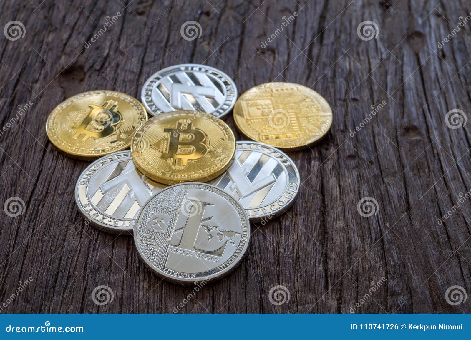 Stack Of Many Shiny Crypto Coins Stock Photo - Image of ...