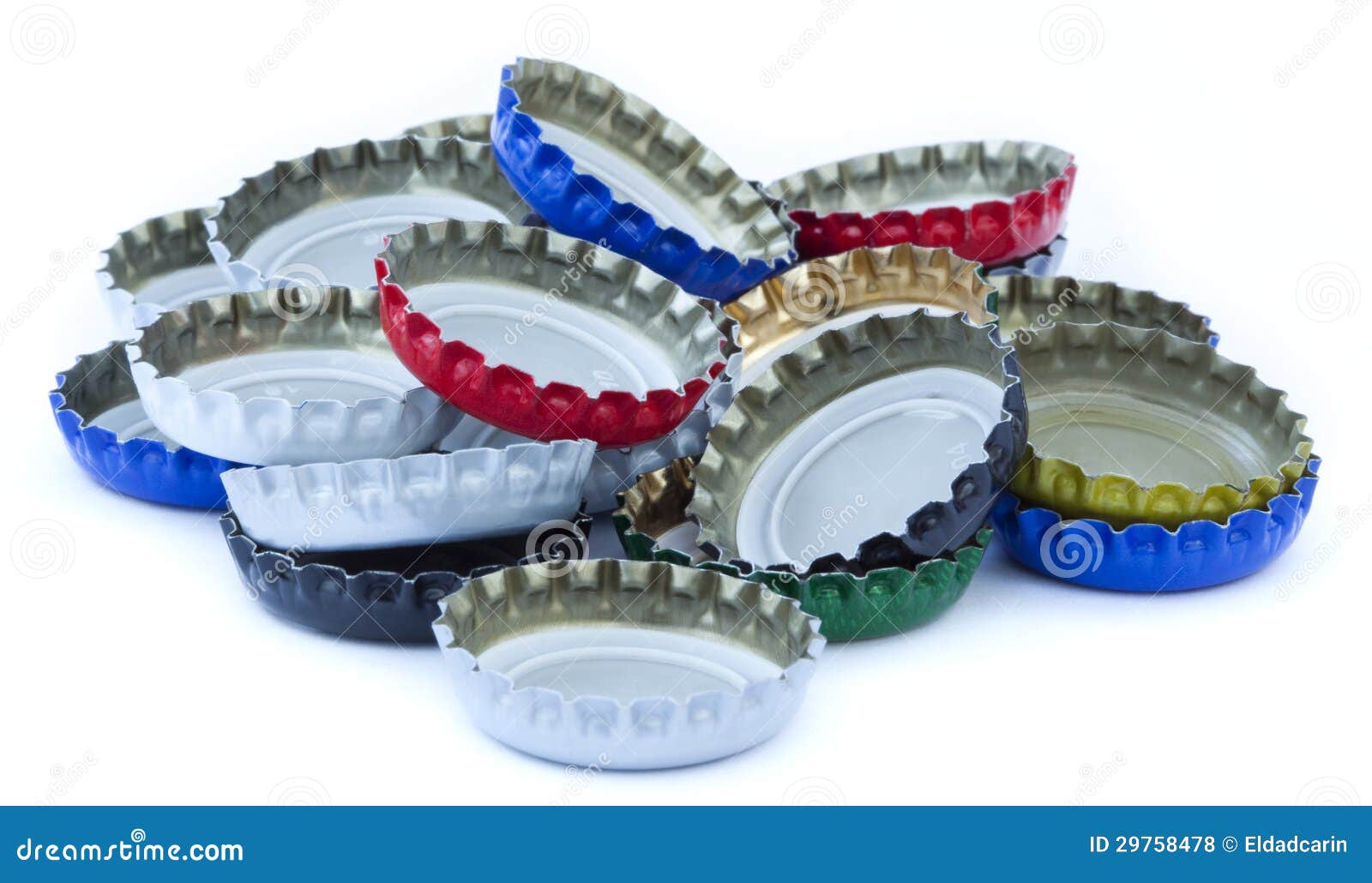 Isolated Metal Bottle Caps Pile Stock Photo Image of conservation