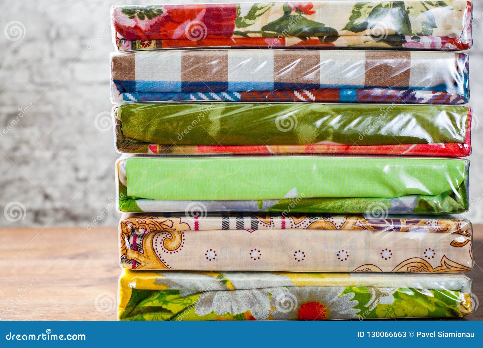 Stack of New Different Bedding Stock Image Image of house, cotton