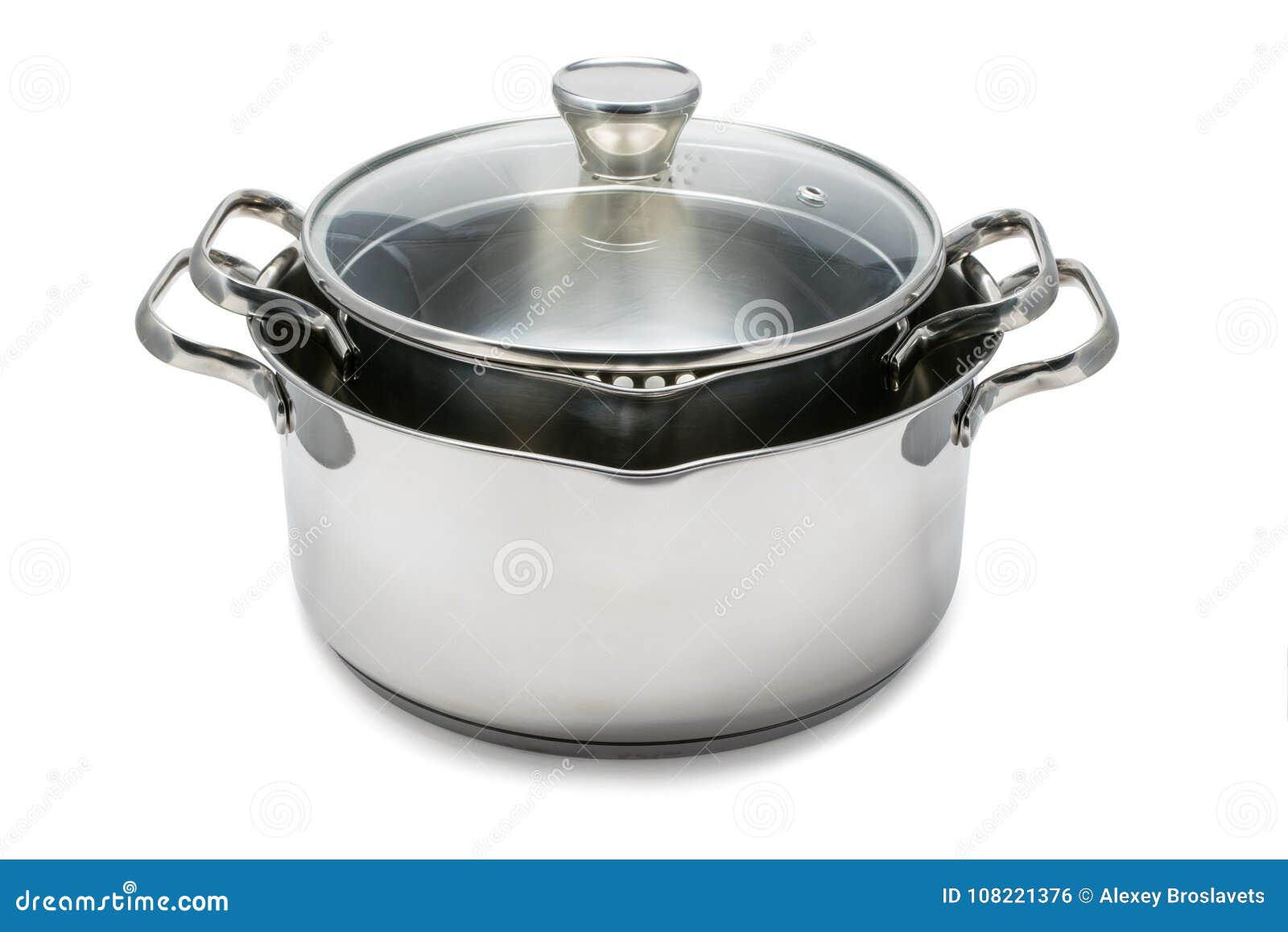 Stack of New Empty Stainless Steel Sauce Pans with Lid Stock Photo Image of boil, oven 108221376