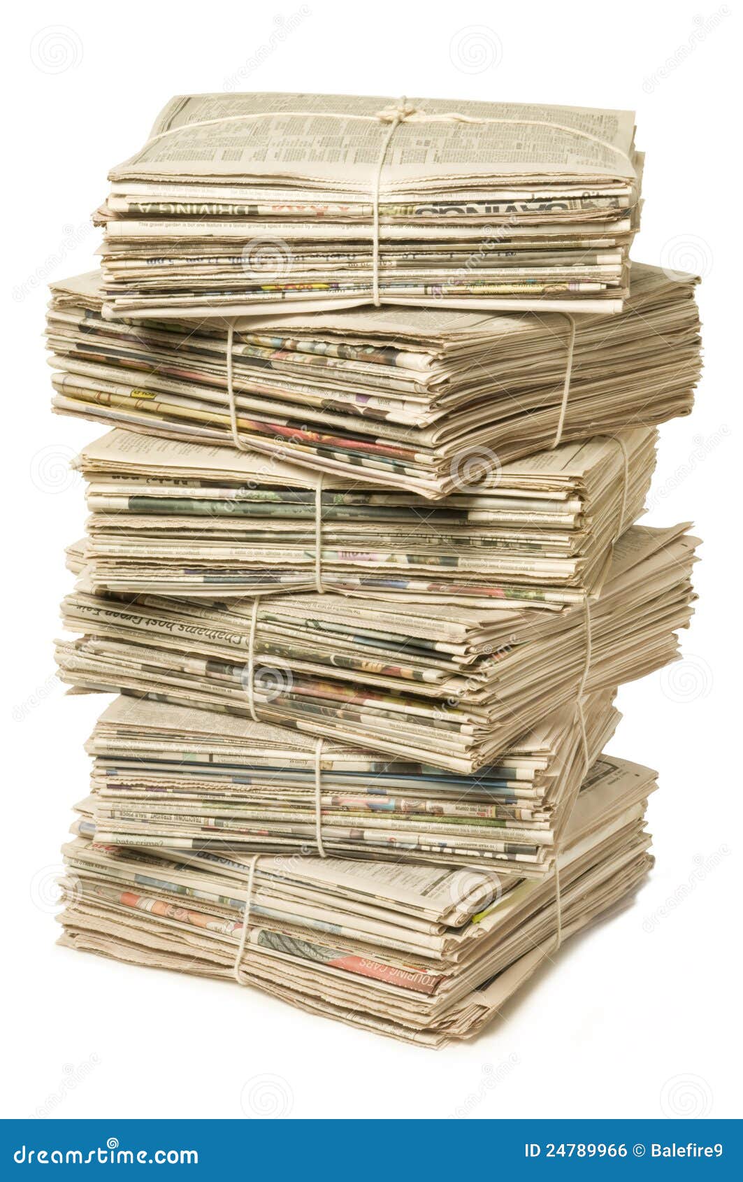 Stack of Newspapers for Recycling Stock Photo Image of trash