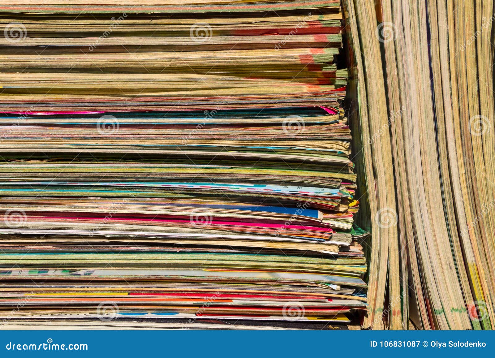 Stack of the old journals stock image. Image of document 106831087