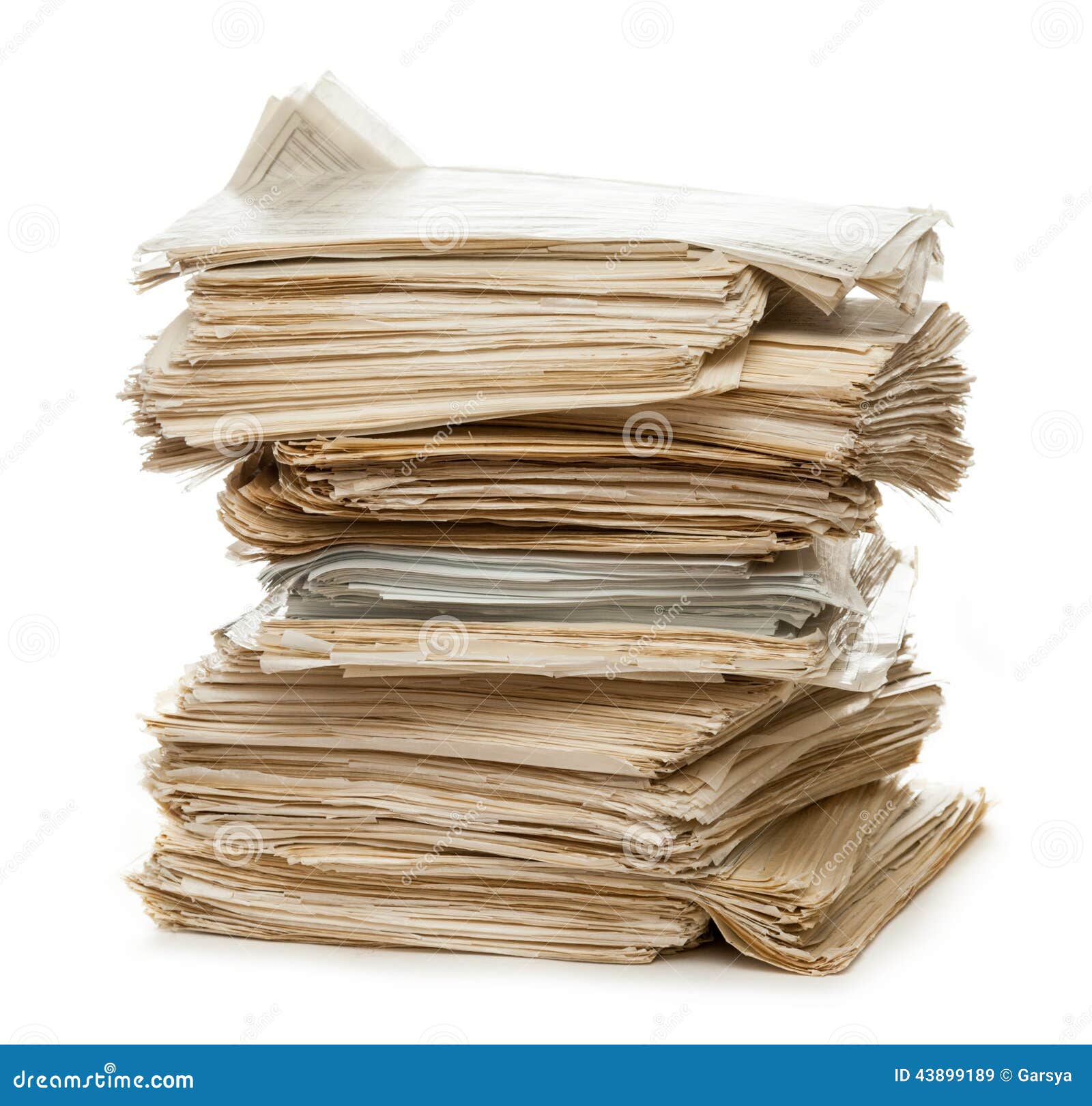 Stack Of Old Paper Stock Image Image Of Bunch Design 43899189