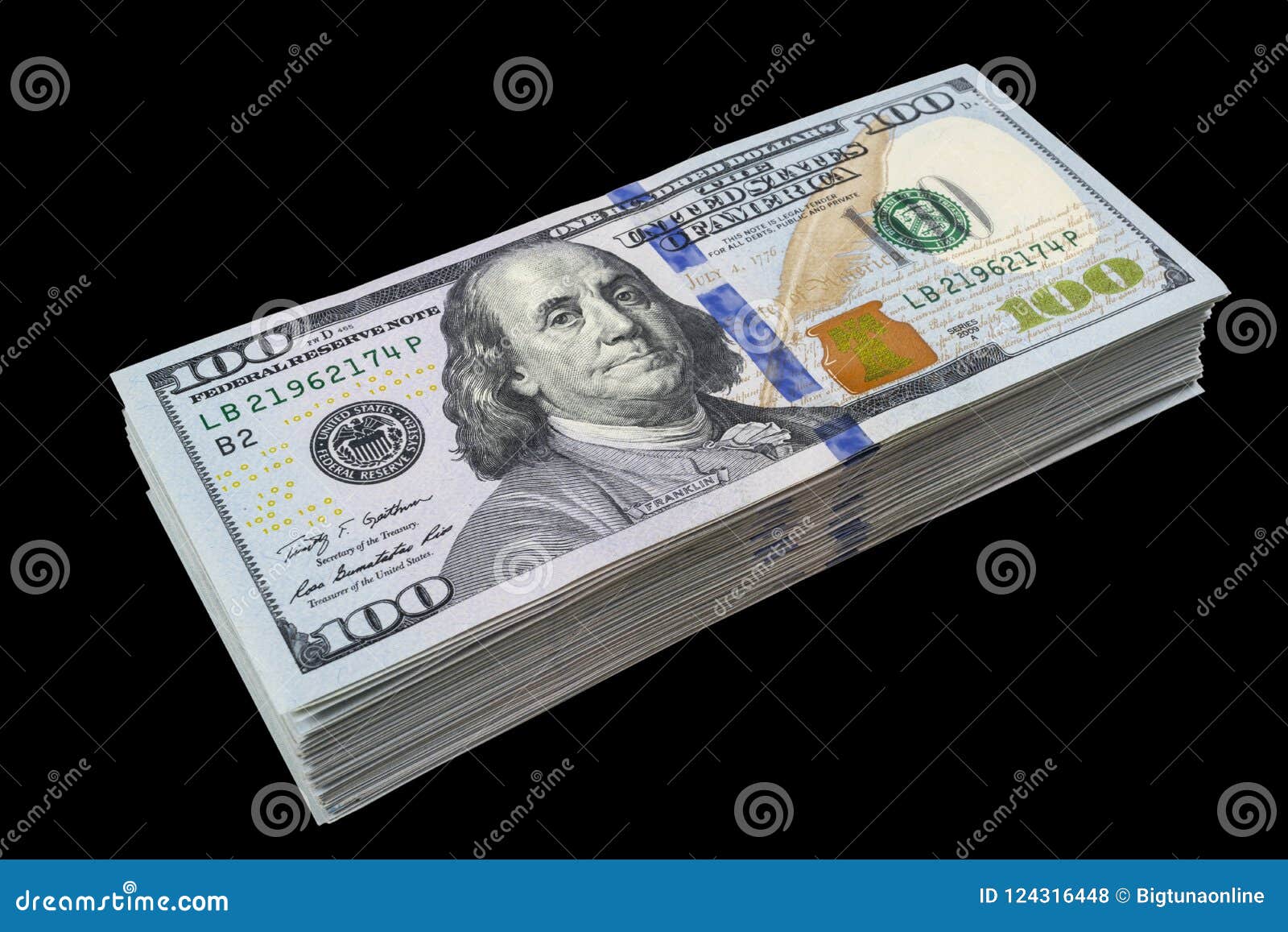 Stack Of One Hundred Dollar Bills Isolated On Black Background Stack Of Cash Money In Hundred Dollar Banknotes Heap Of Hundred D Stock Photo Image Of Black Finance