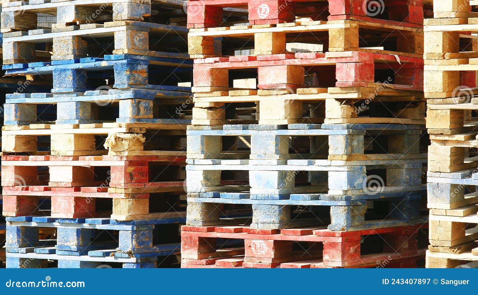 Stack of Pallets in a Warehouse in Barcelona Stock Image Image of load, wood 243407897