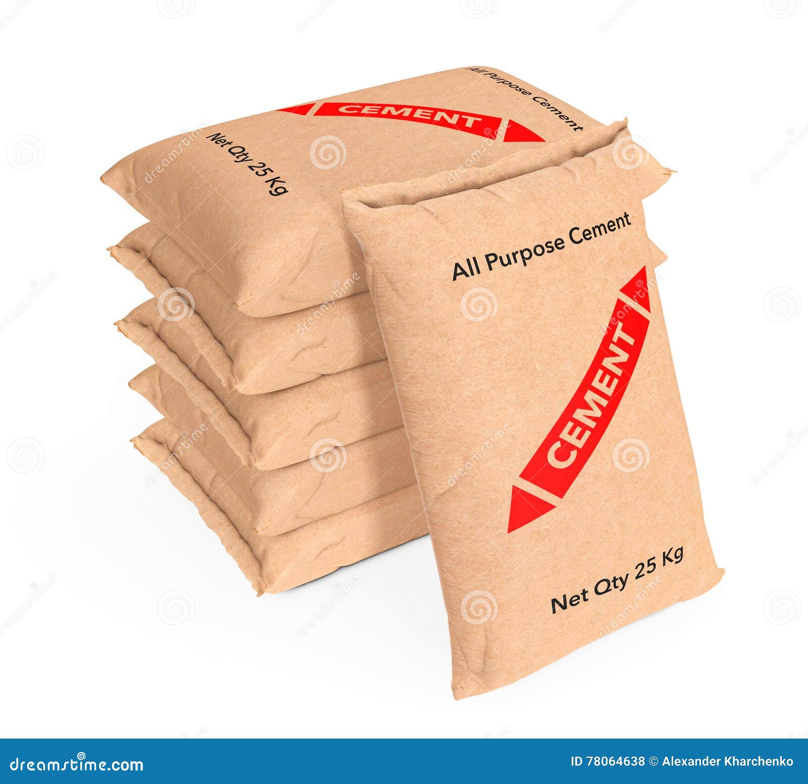 Download Stack Of Paper Sacks Cement Bags 3d Rendering Stock Illustration Illustration Of Group Masonry 78064638