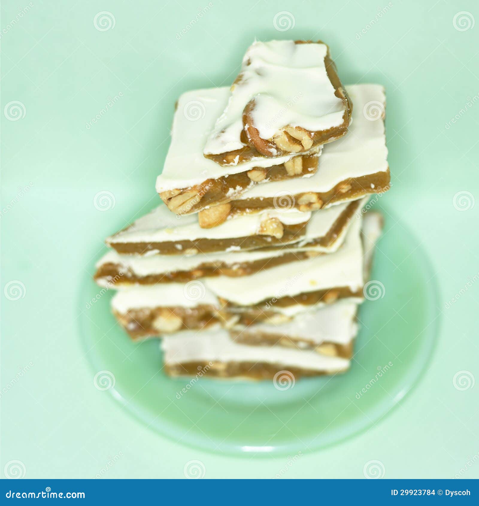 Peanut Butter Brittle Holiday Treat Stock Photo Image of green