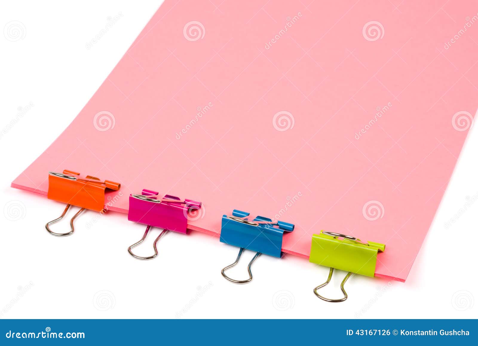 Stack of pink paper stock photo. Image of binder, contract 43167126