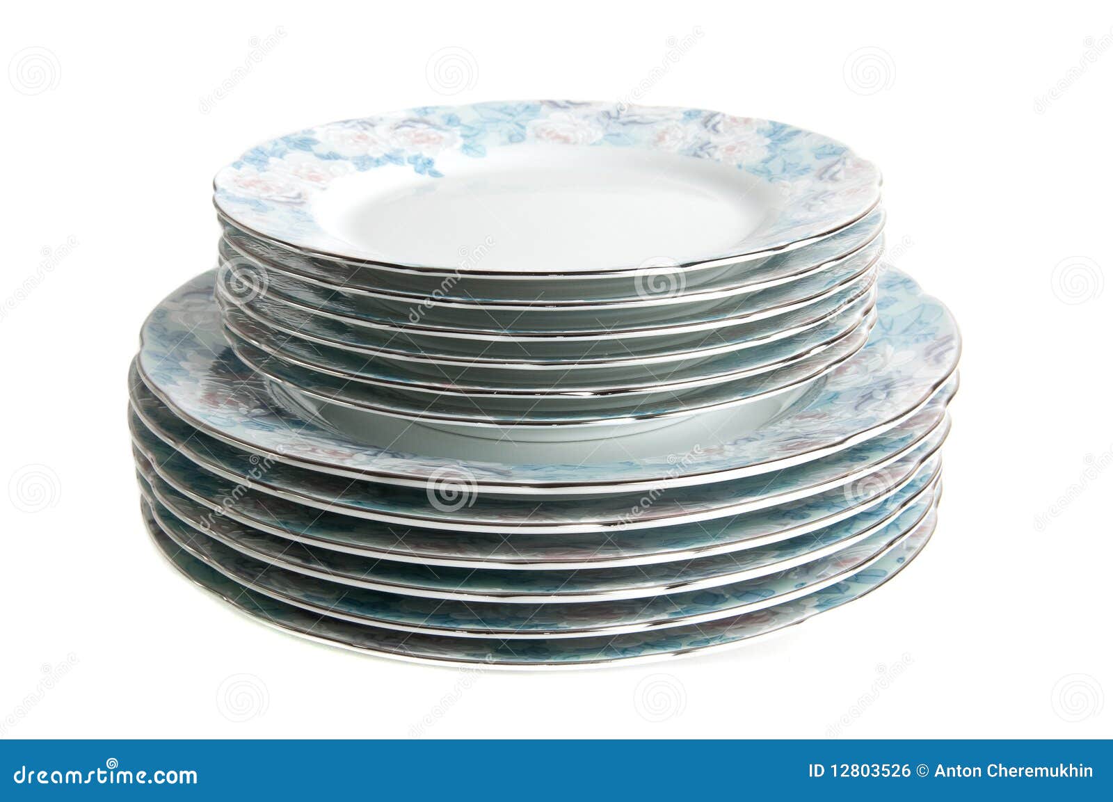 Stack of plates stock photo. Image of background, dining - 12803526