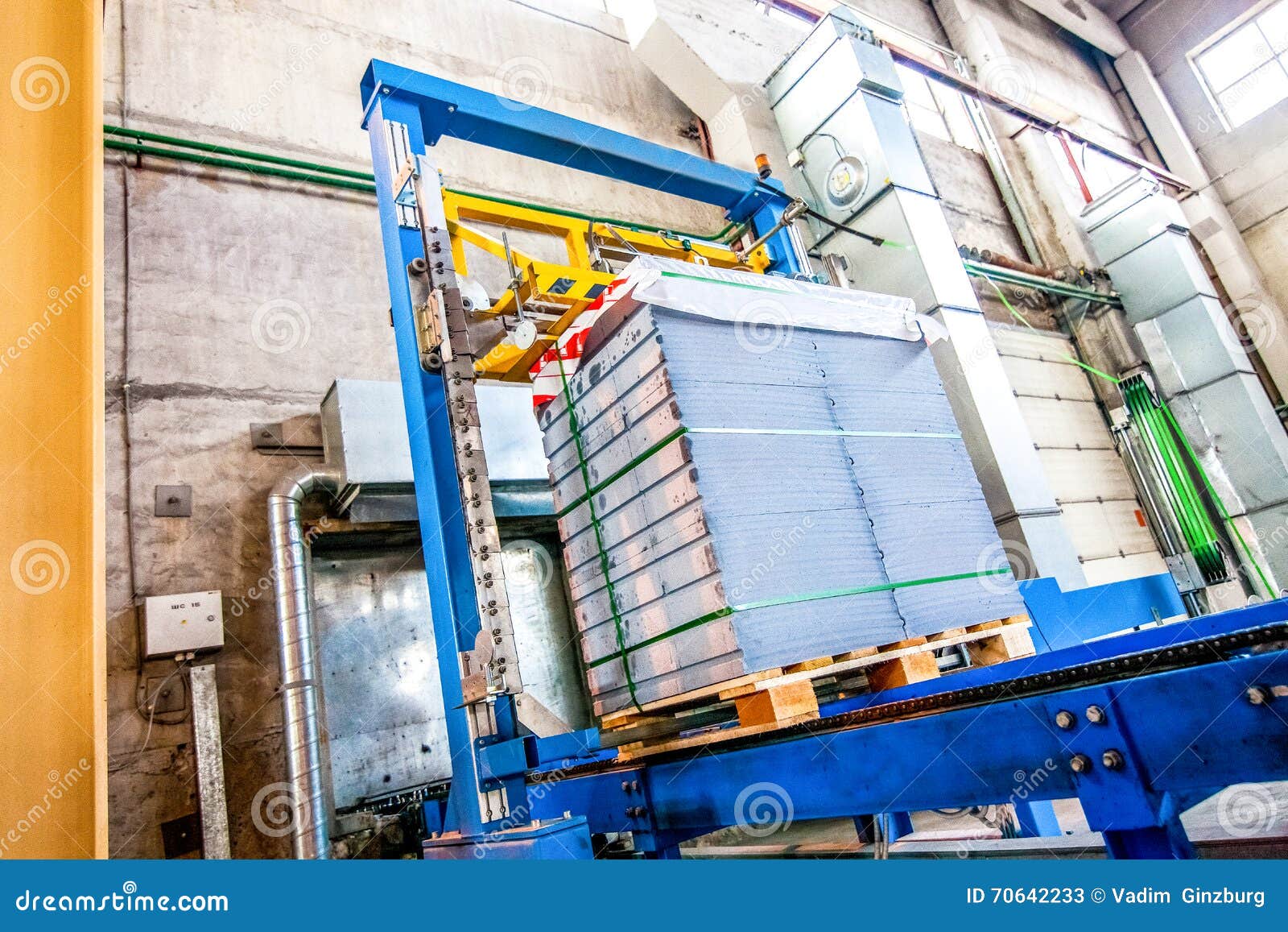 Stack of Precast Concrete Slabs in a House-building Factory Stock Image