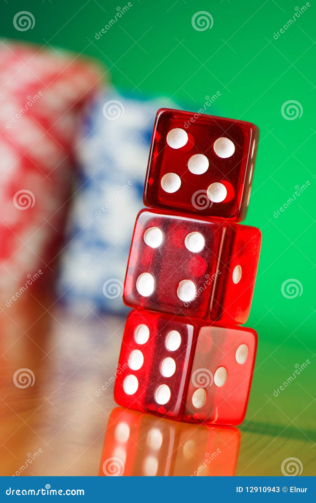 Stack of Red Casino Dice Against Background Stock Image Image of