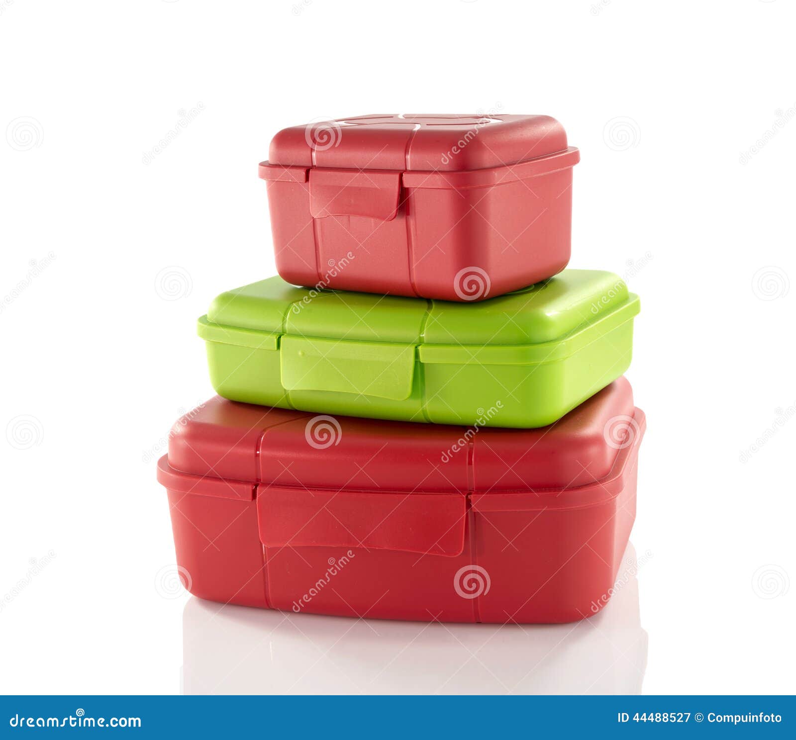 Stack of Red and Green Lunchboxes Stock Image Image of toolbox