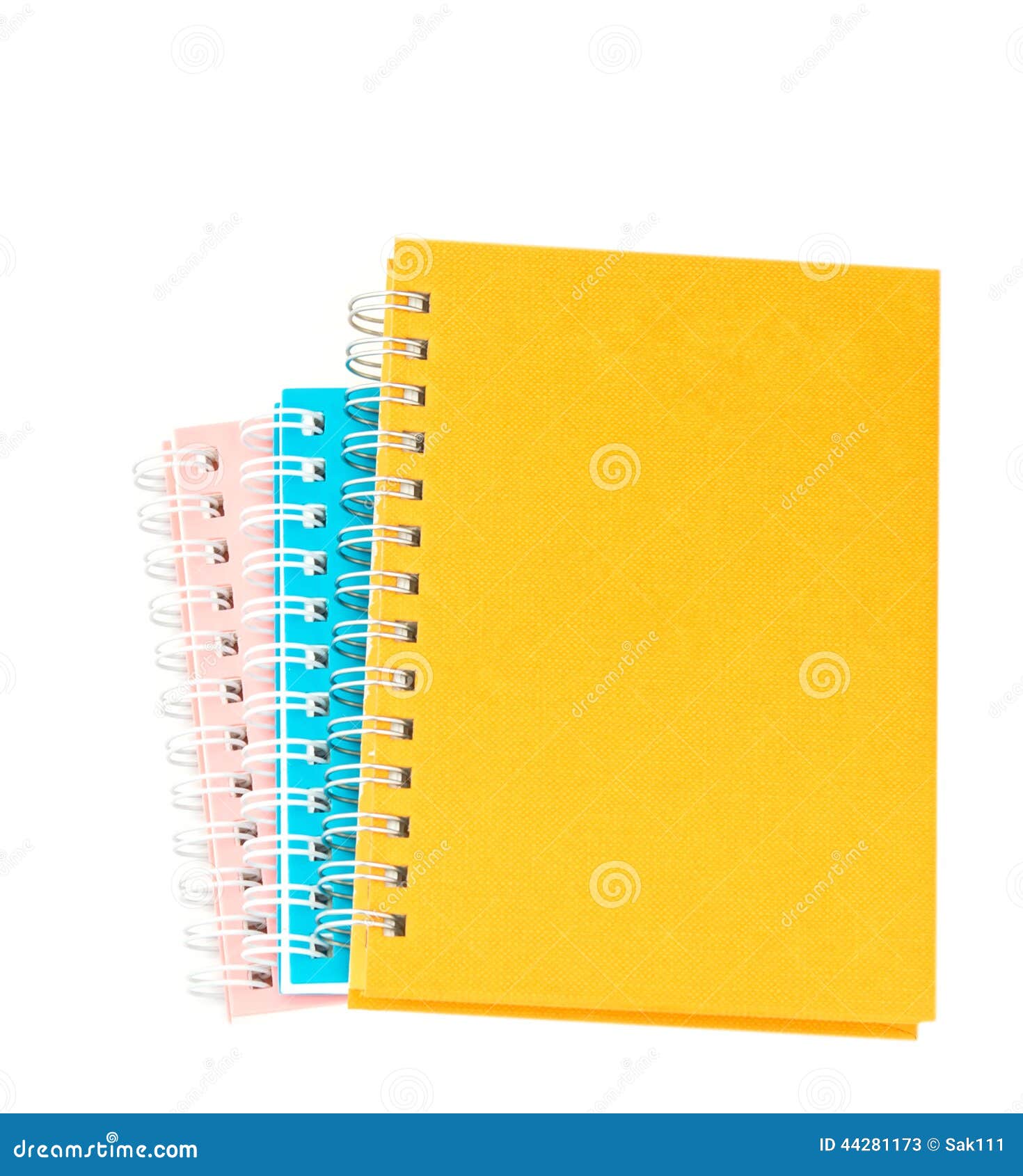 Stack of Ring Binder Book or Notebook Isolated on White Stock Image