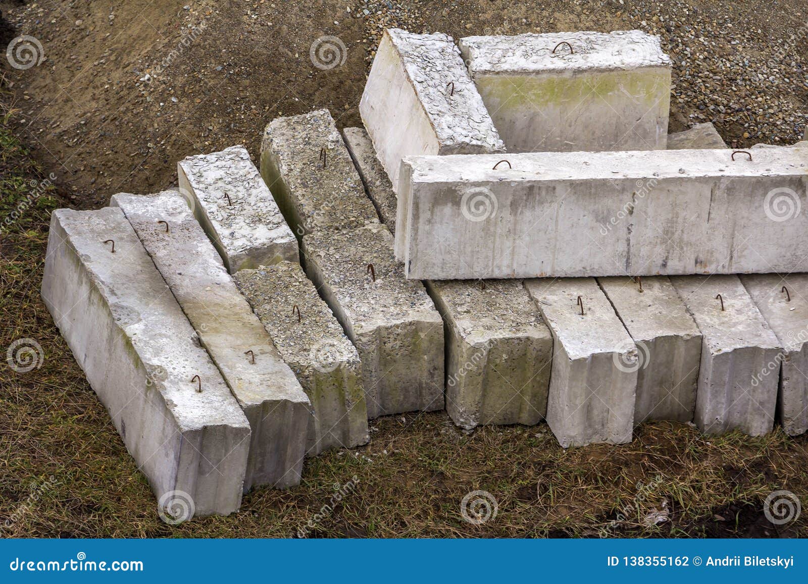 Stack of Rough Natural Brown Uneven Different Sizes and Forms Stone