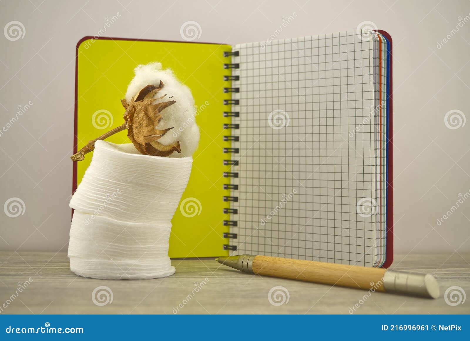 Stack of Round Cotton Pads and Natural Cotton Boll Stock Image Image of organic, cultivated
