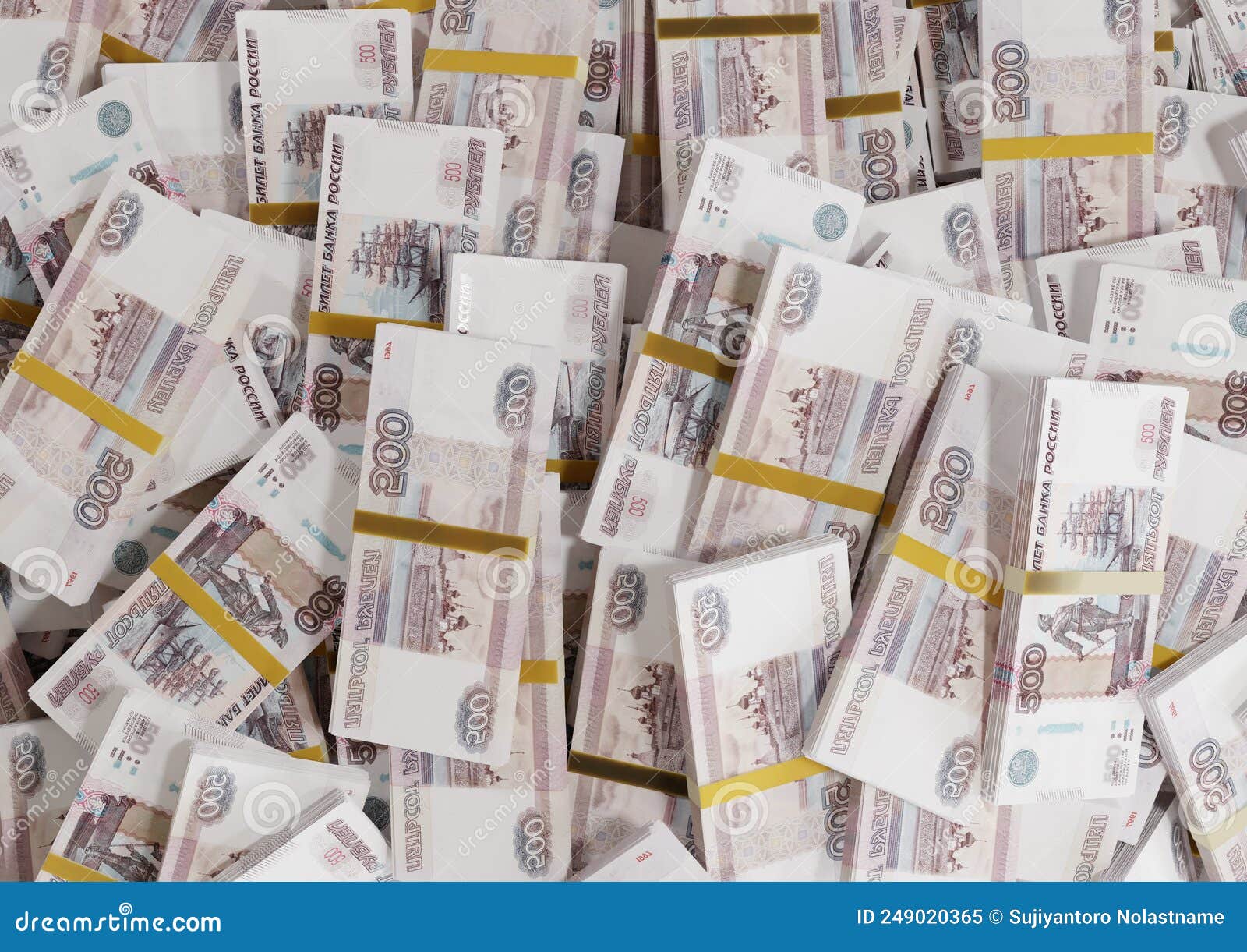 stack russian cash or banknotes of rusia rubles scattered on a white background  the concept of economic, finance, backgro