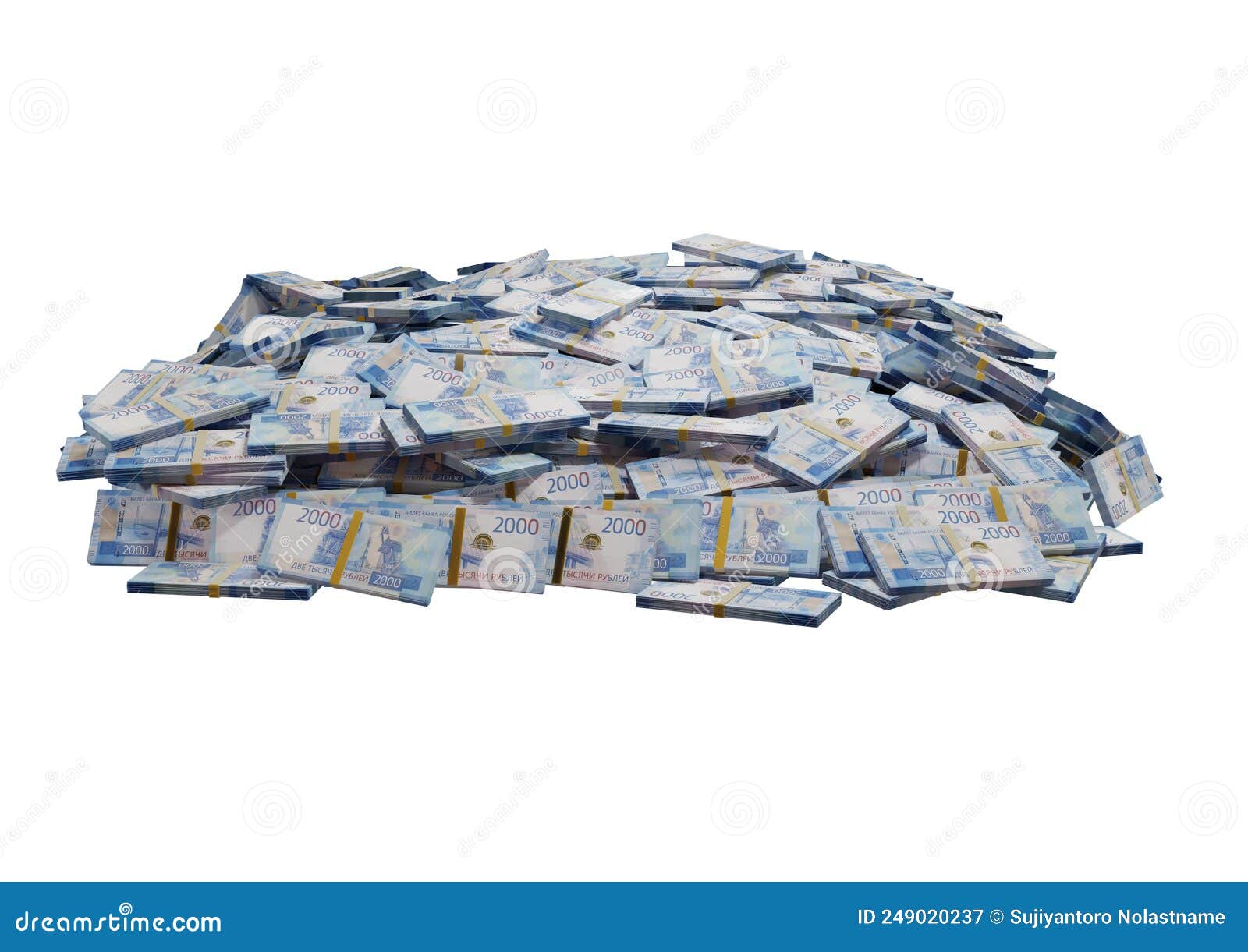 stack russian cash or banknotes of rusia rubles scattered on a white background  the concept of economic, finance