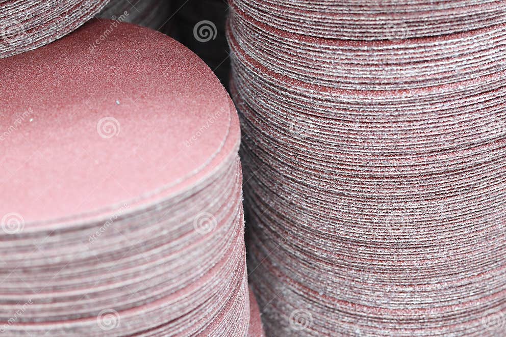 The Stack of Sand Paper Disk Stock Image Image of equipment, disc
