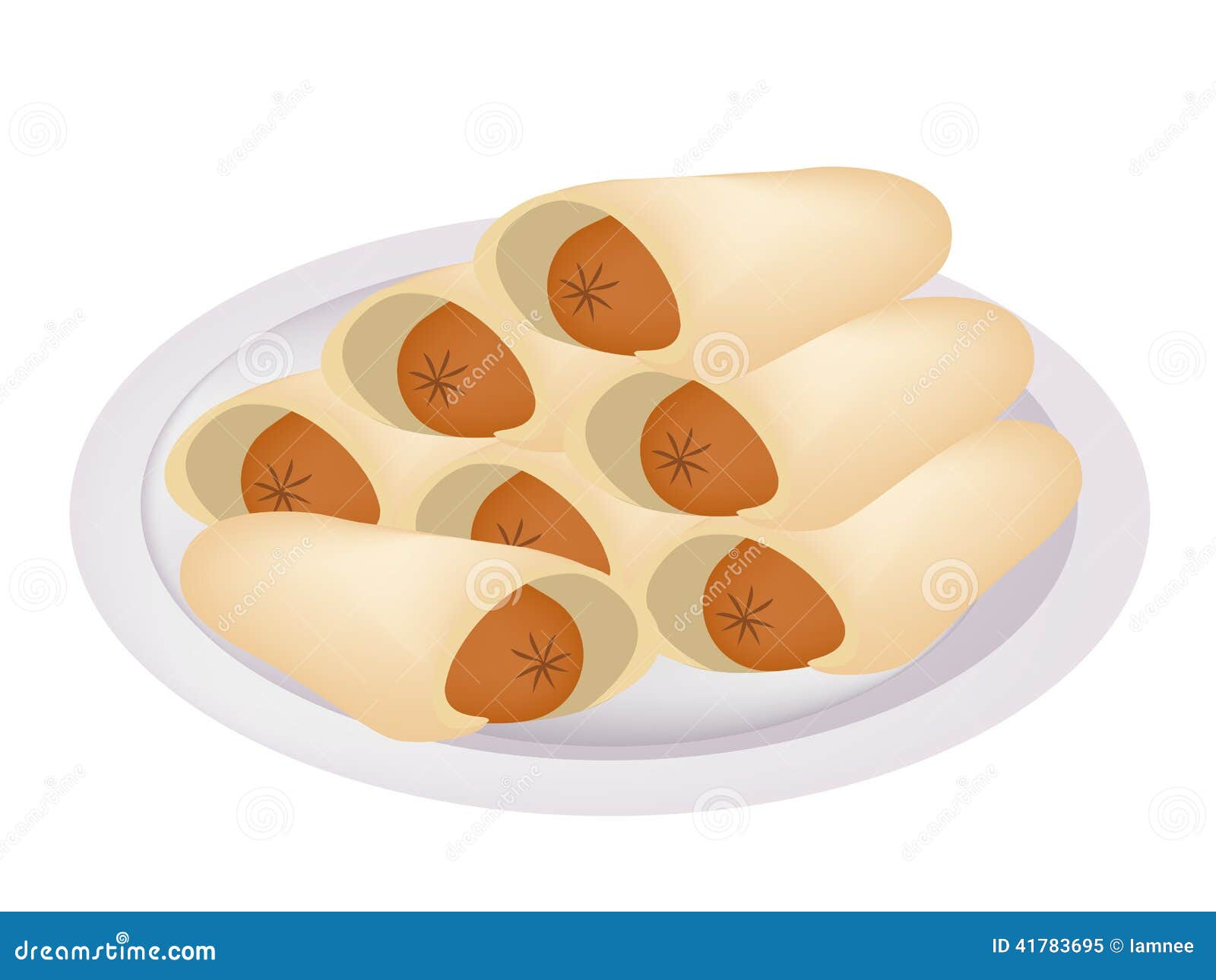 Stack of Sausage Pancake on a Plate Stock Vector - Illustration of clip ...