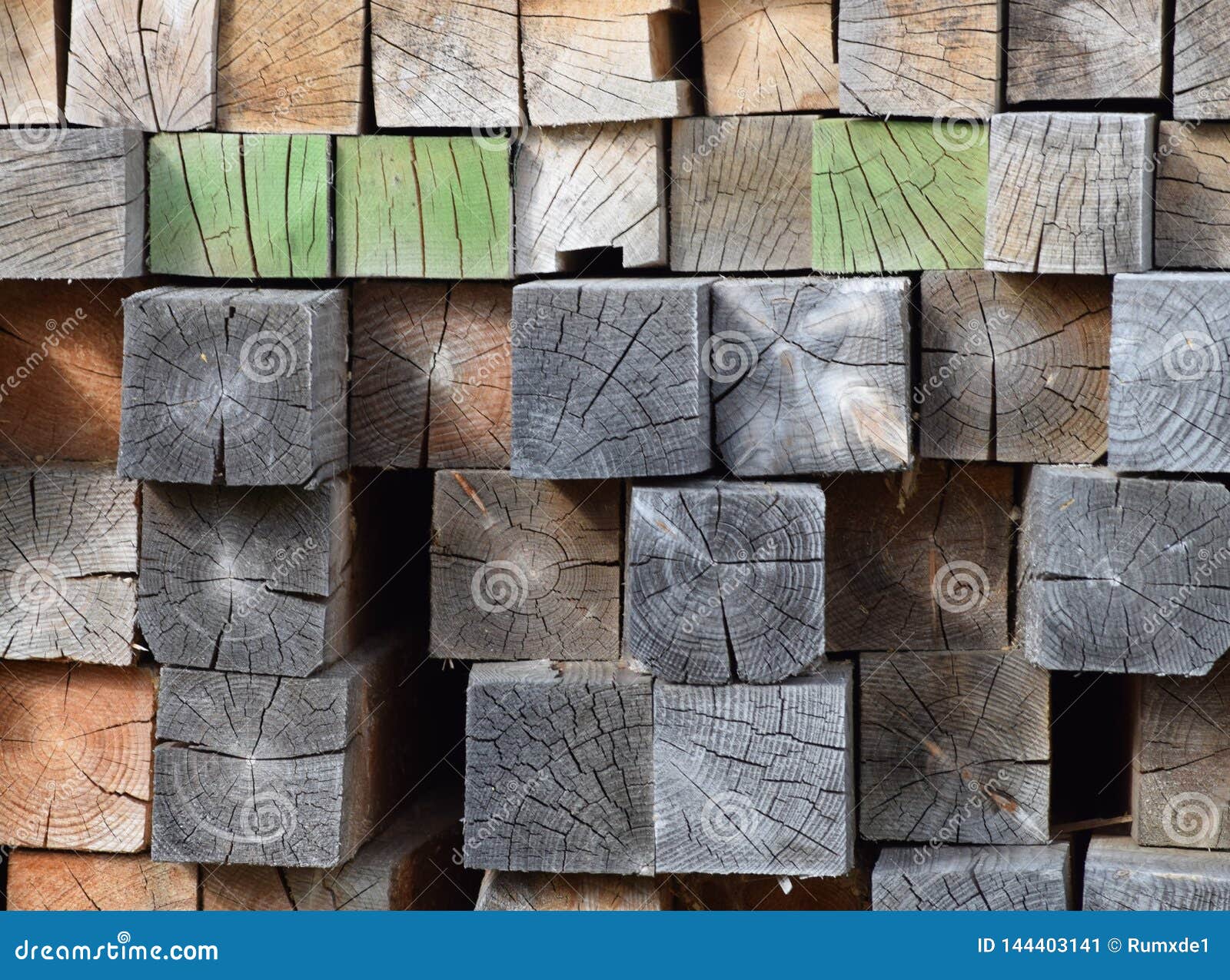 A Stack of Seasoned Squared Lumber Stock Image Image of grain, stages