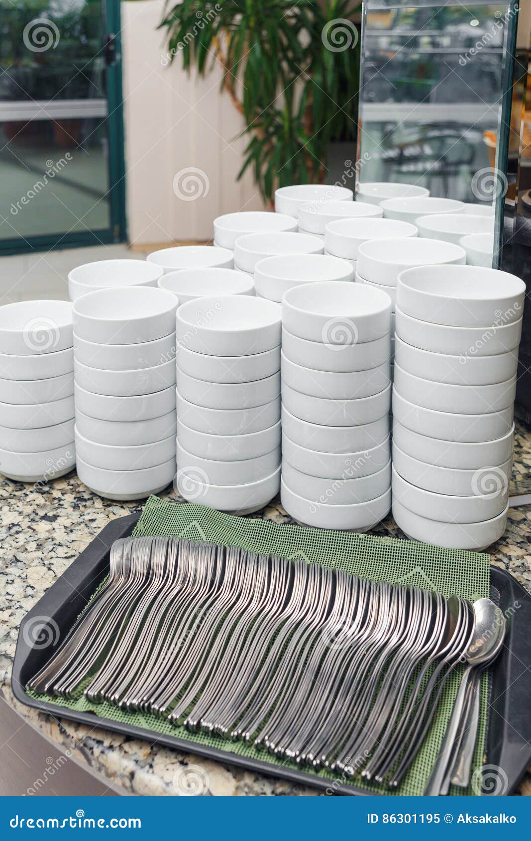 Stack of soup bowls stock image. Image of collection - 86301195