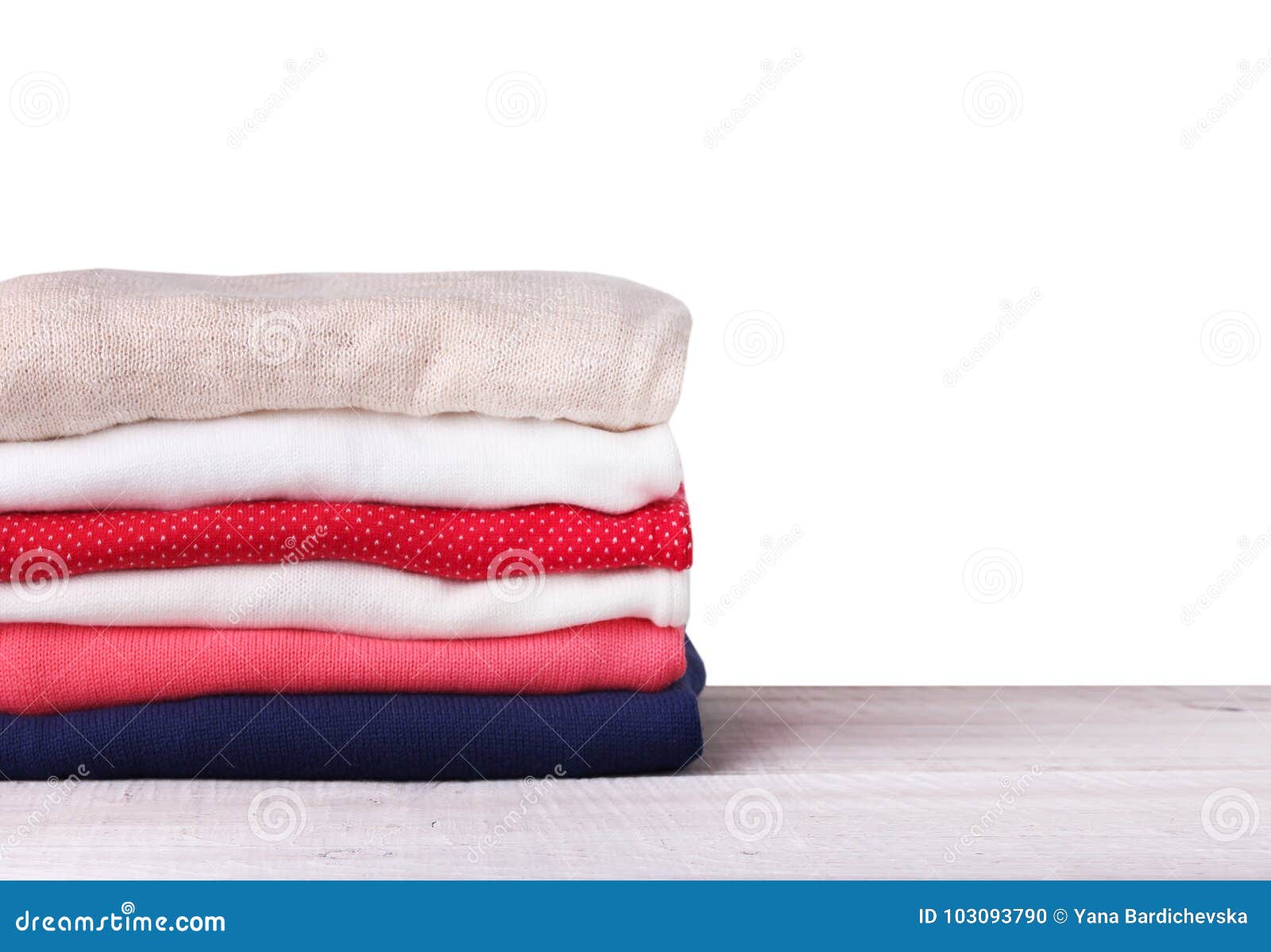 Stack Sweaters Knitted Isolated. Stock Photo - Image of background ...