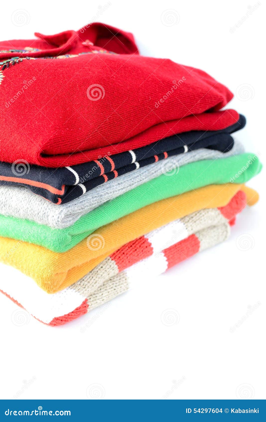 Stack of sweaters stock photo. Image of clothes, pile - 54297604
