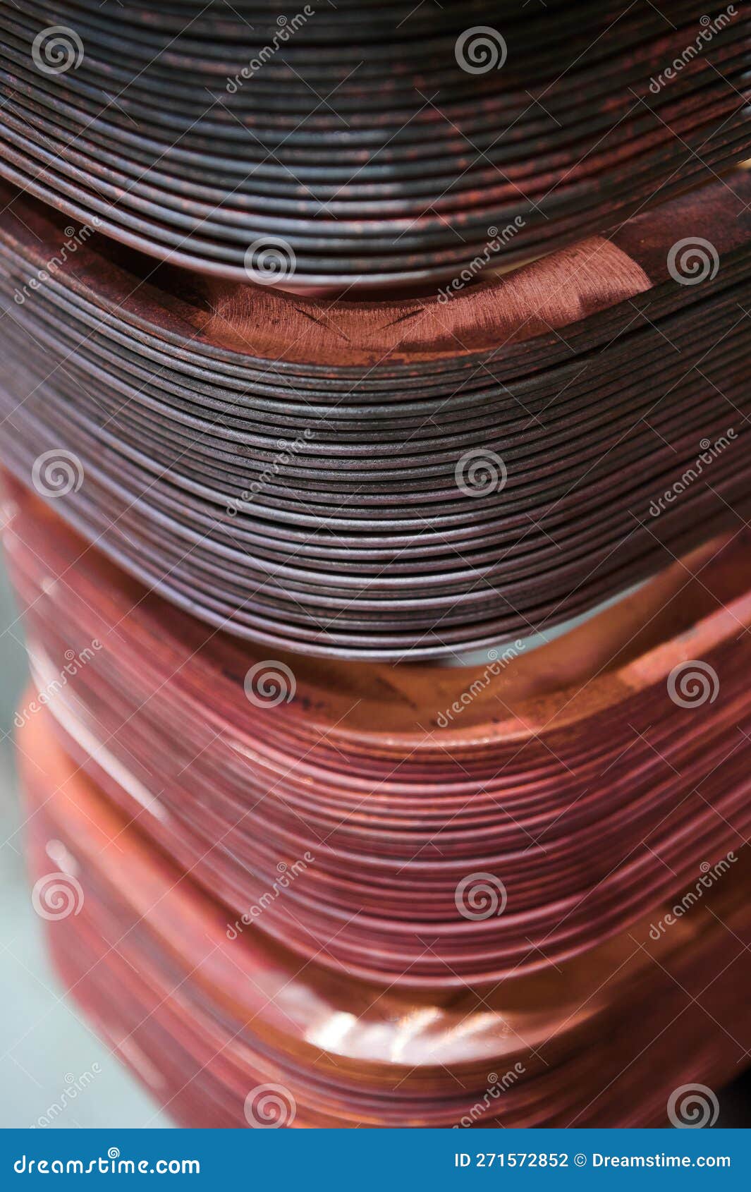 Stack of Thin Flexible Copper Plates for Electric Equipment Stock Photo -  Image of metal, plate: 271572852