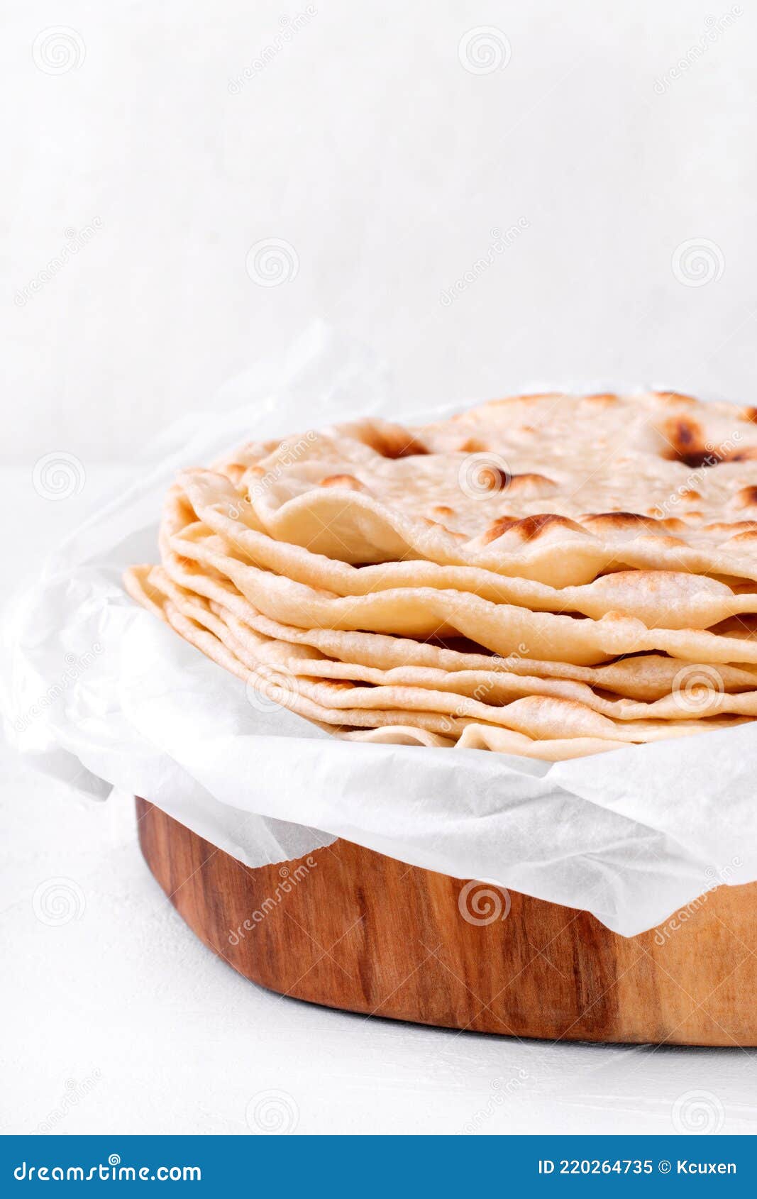 Stack of Tortillas on Parchment Paper Stock Image Image of kitchen, national 220264735