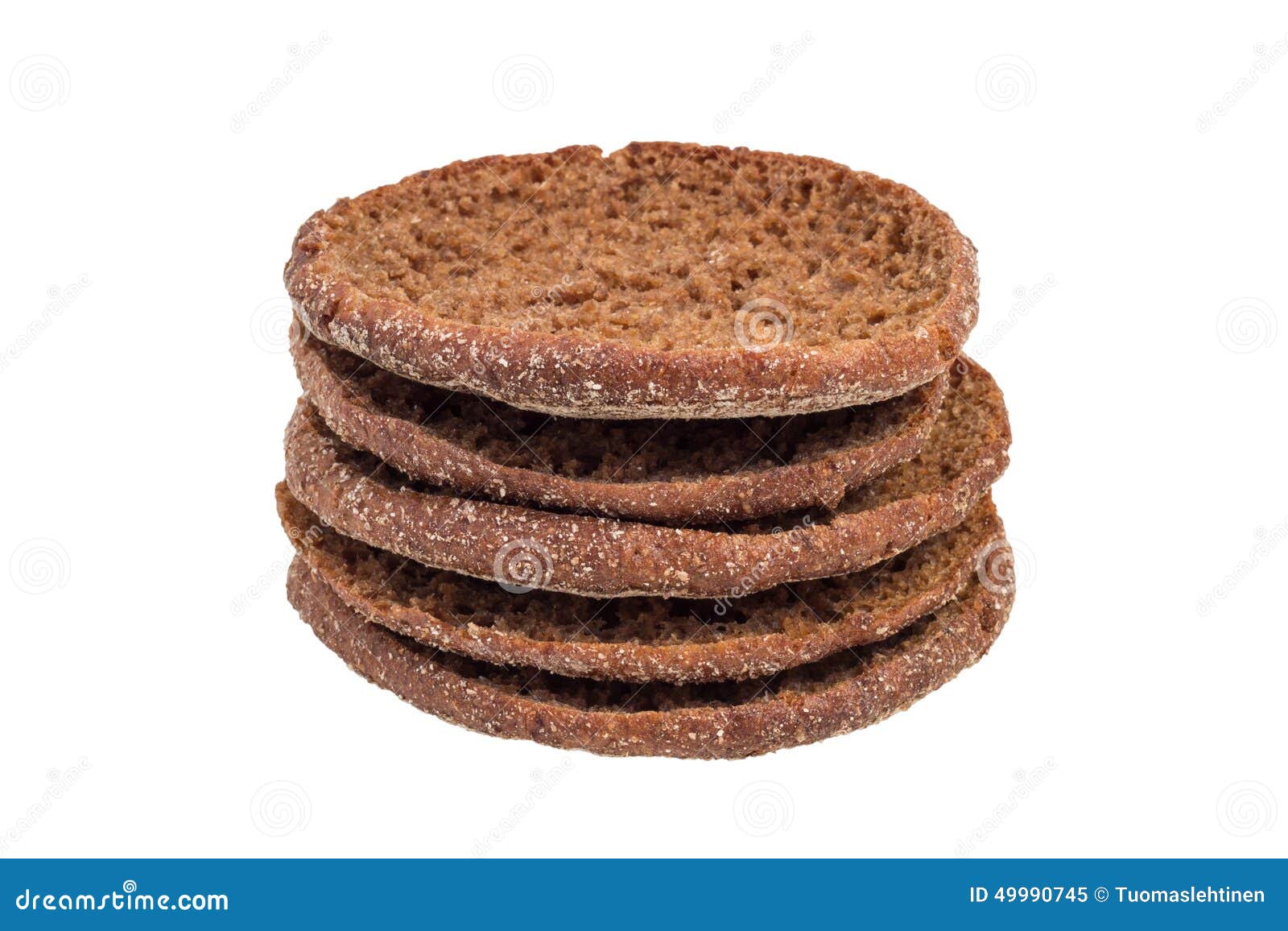Stack Of Traditional Round Finnish Rye Breads RoyaltyFree Stock