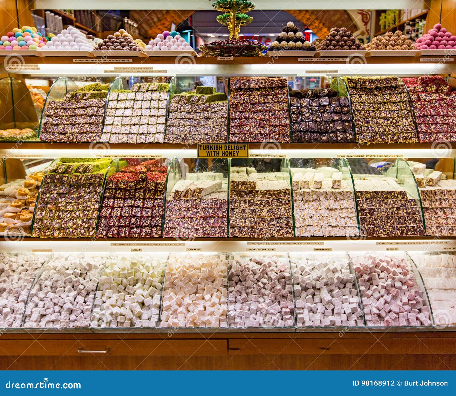Stack of Turkish Delight Candy in Store Stock Photo Image of eastern