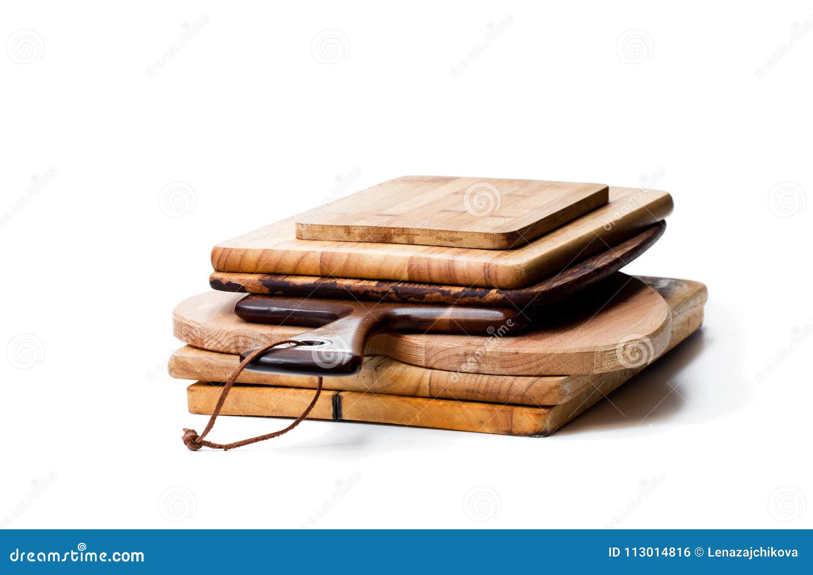 Stack of Used Cutting Boards Isolated on White Stock Photo Image of