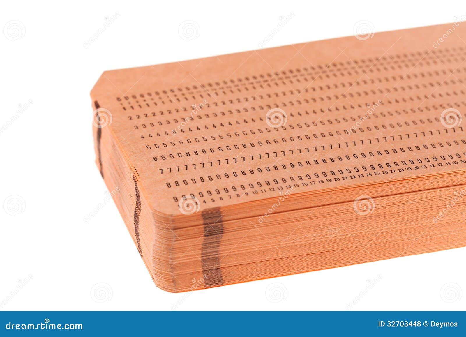 Stack Of Vintage Unused Computer Punch Cards Royalty Free Stock Photos