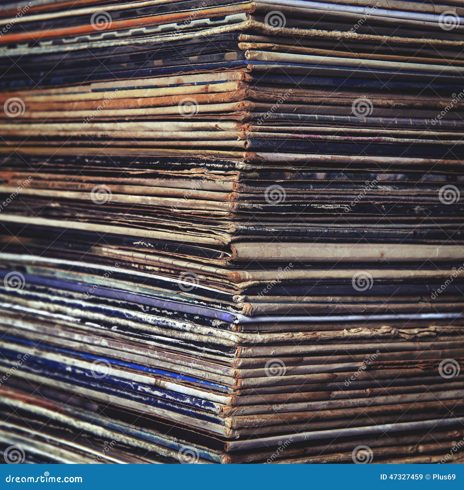 Stack of Vinyl Records in Envelopes Stock Image Image of paper