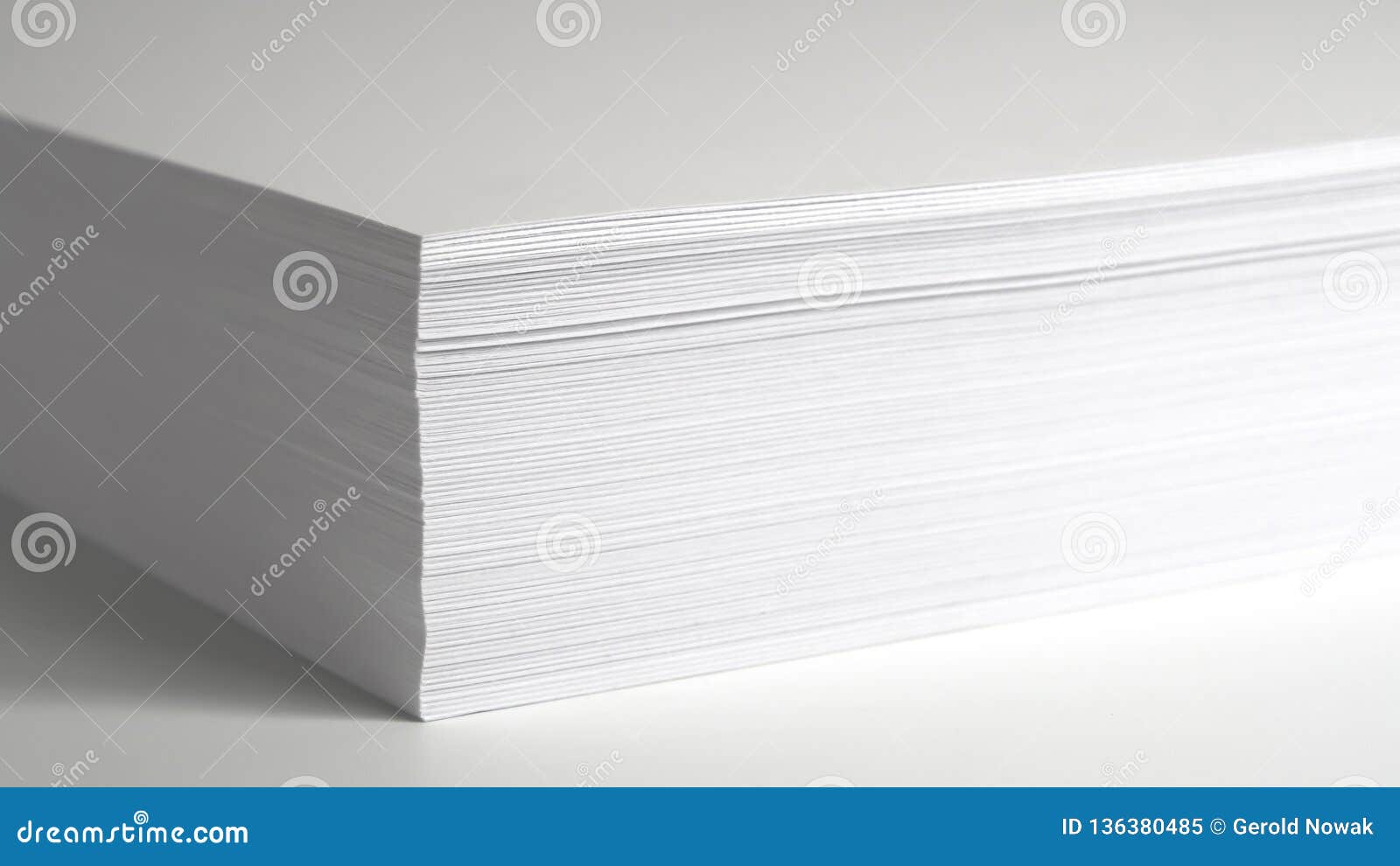 Stack of White Printer Paper Stock Image - Image of paper, edge