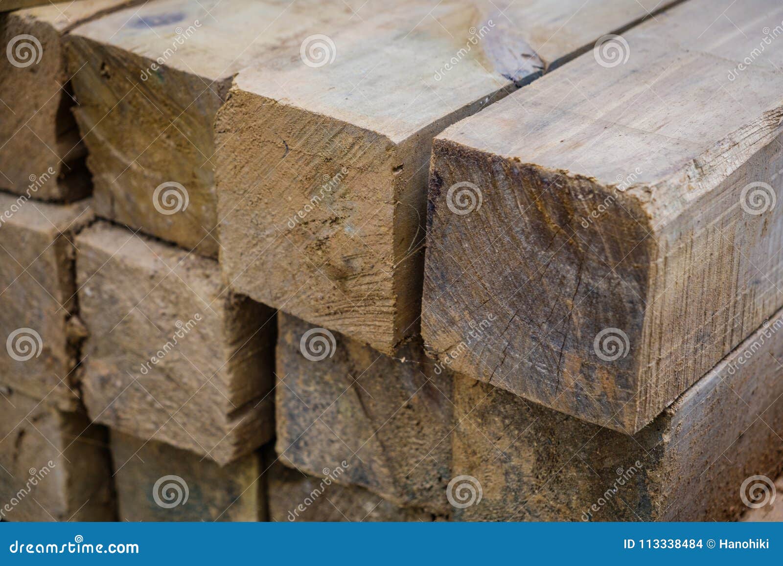Stack of Wood, Building Material, Wood for Construction Timbe Stock