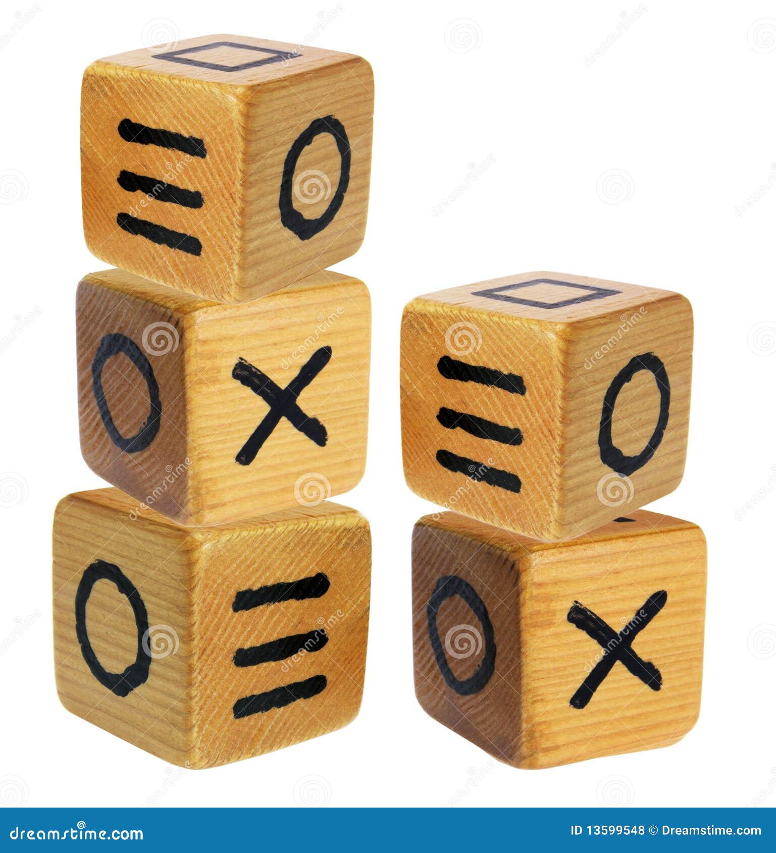 Stack of Wooden Dice stock photo. Image of life, recreation 13599548