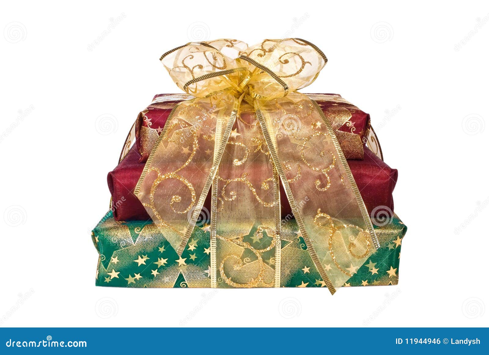 Stack of Wrapped Gift Boxes with Ribbon and Bow Stock Photo Image of