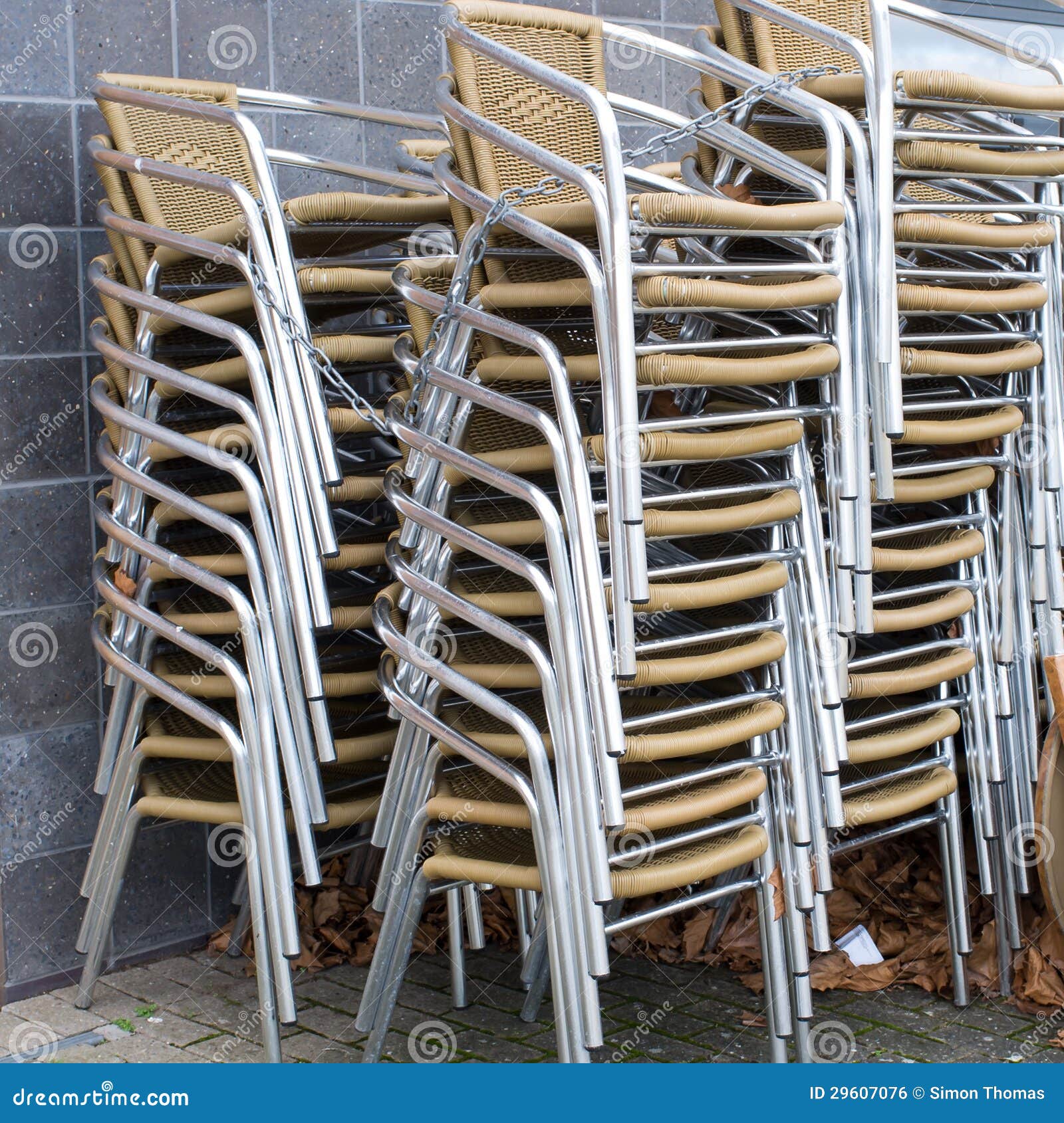Stacked Chairs stock photo. Image of stacked, secure 29607076