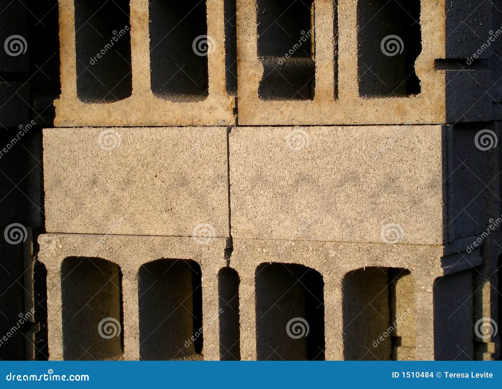 Stacked concrete blocks stock photo. Image of blocks, cement 1510484