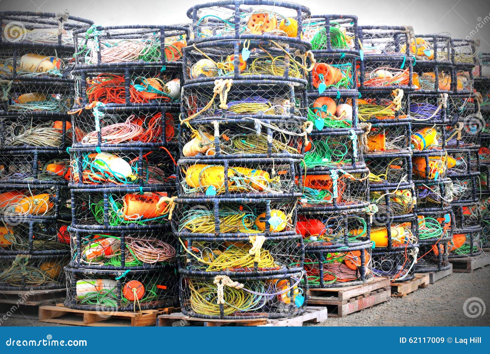 Stacked Crab Pots stock image. Image of fresh, commercial - 62117009