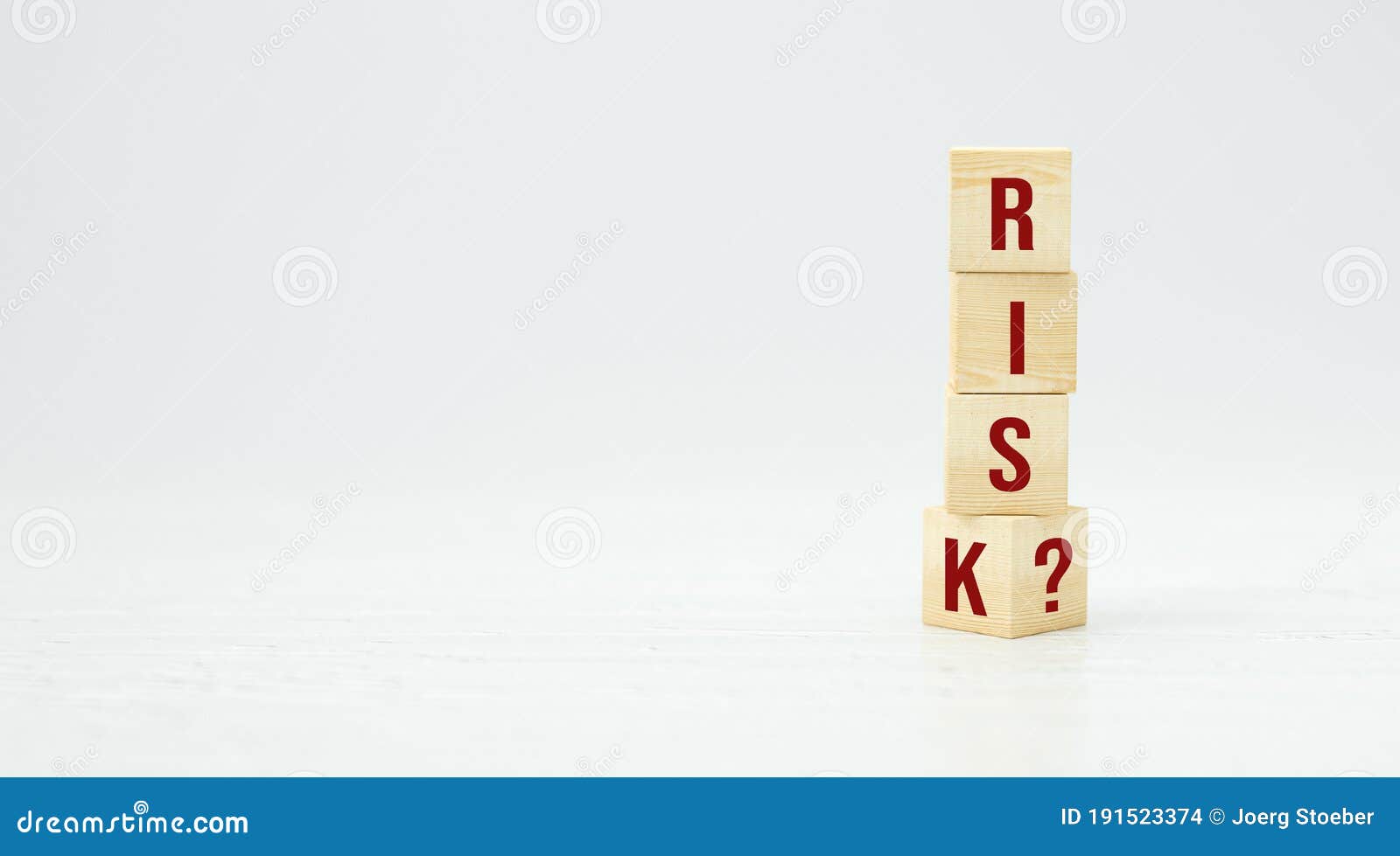 Stacked Cubes with Message RISK? - 3d Illustration Stock Photo - Image ...