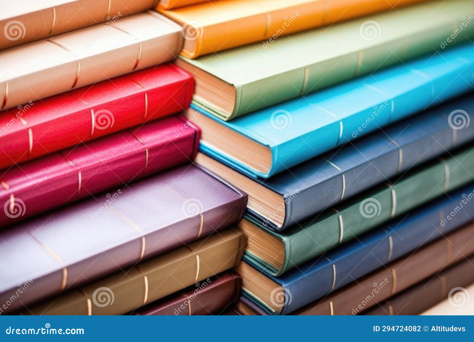 stacked dictionaries showing different colors and sizes