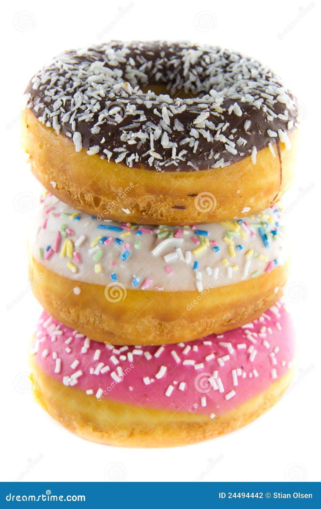 Stacked donuts stock photo. Image of cake, delicious 24494442