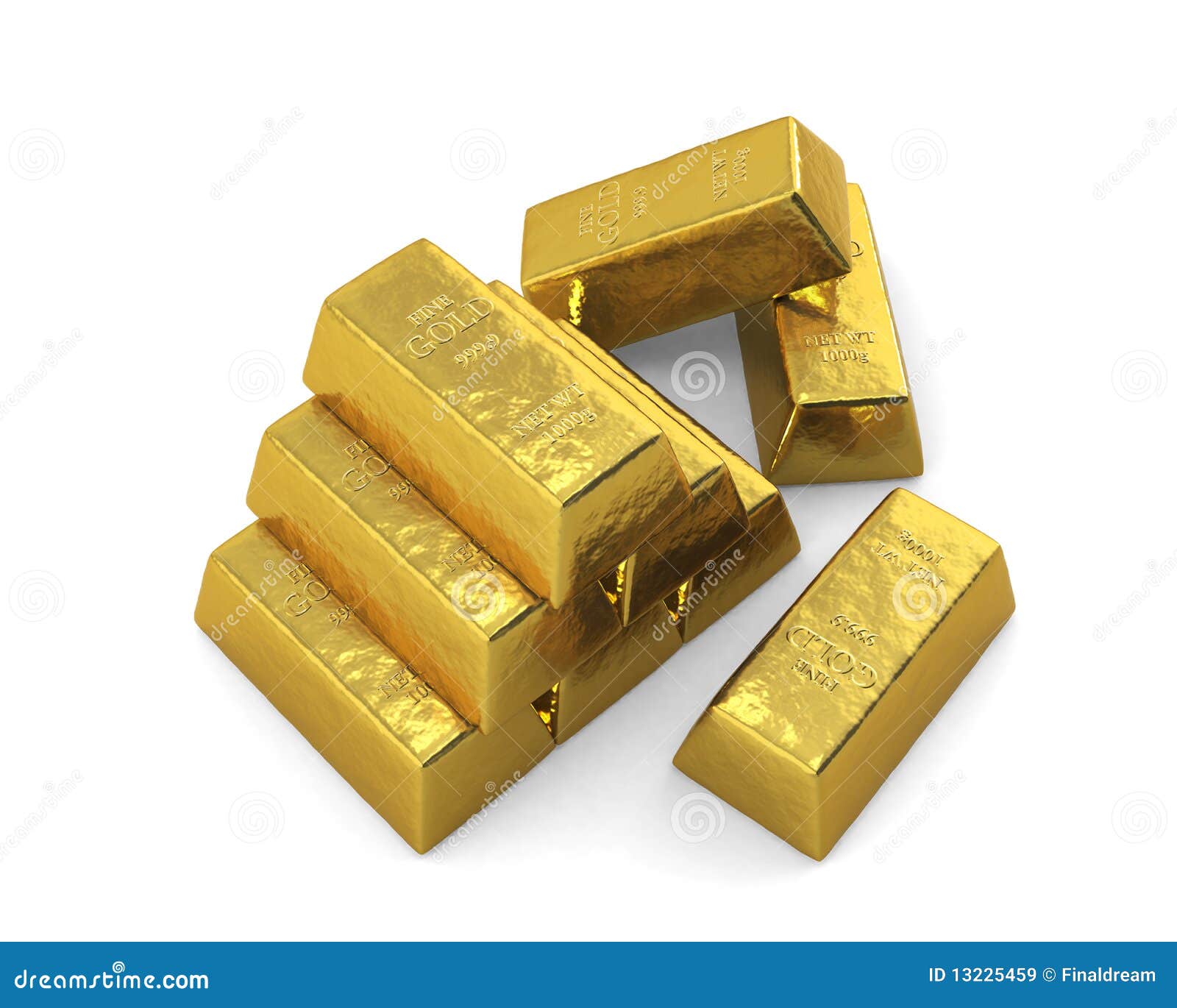 Stacked Gold bars, Top. stock illustration. Illustration of bank - 13225459