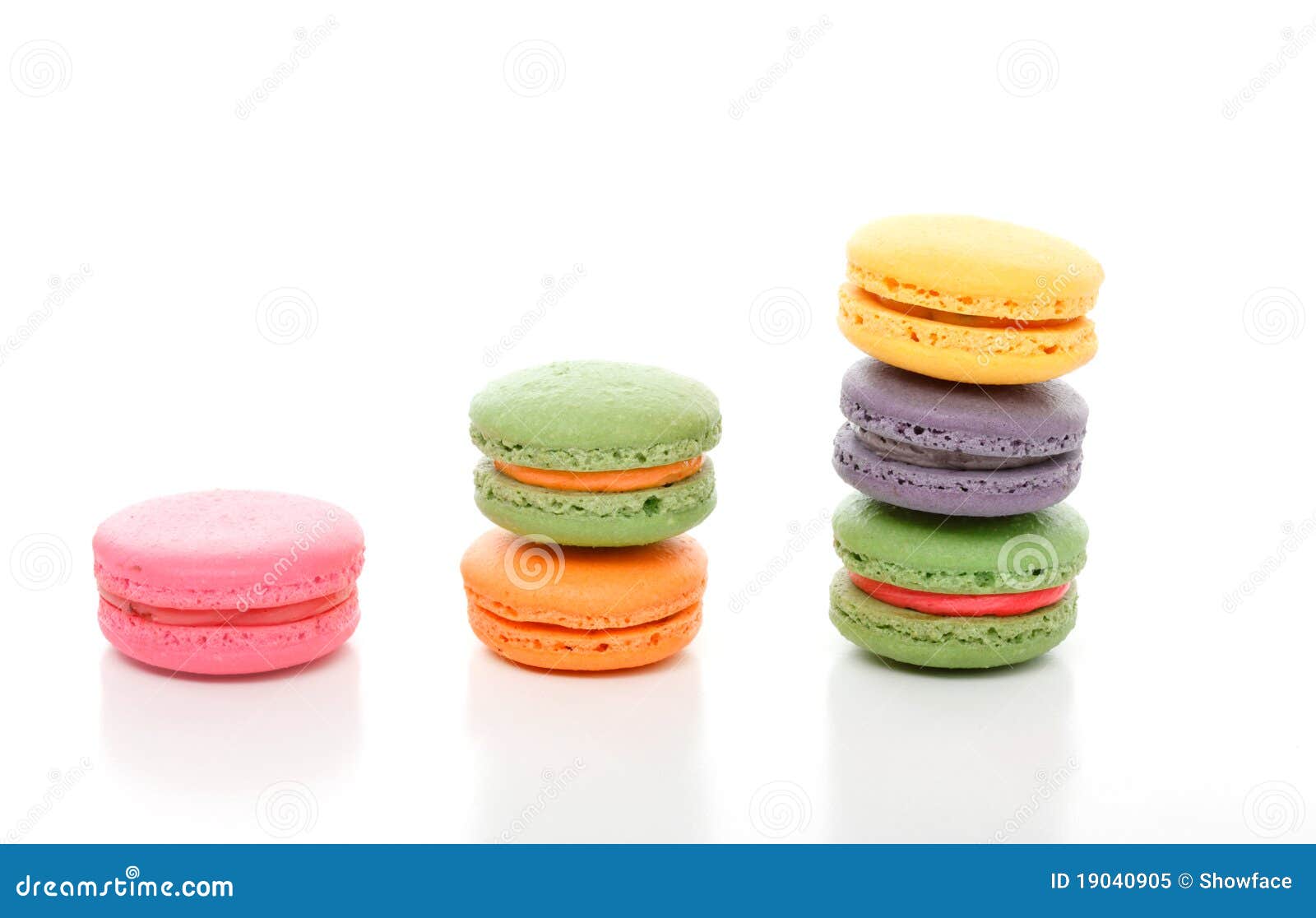 Stacked macaroons stock image. Image of pink, french - 19040905