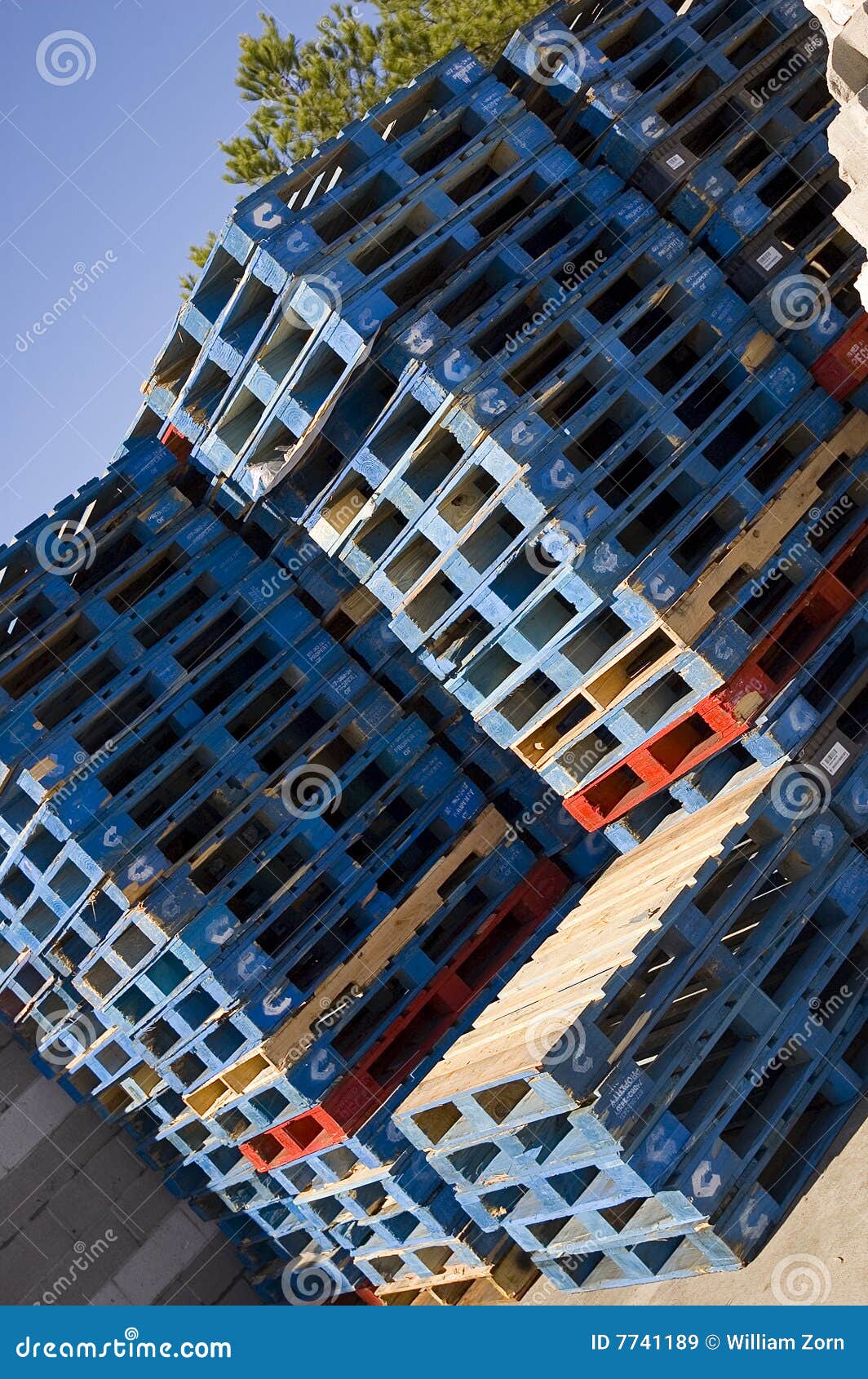 Stacked Pallets 2 stock image. Image of package, freight 7741189